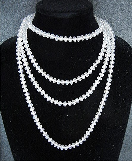 Crystal 8.5mm Beads 78 Inch Necklace