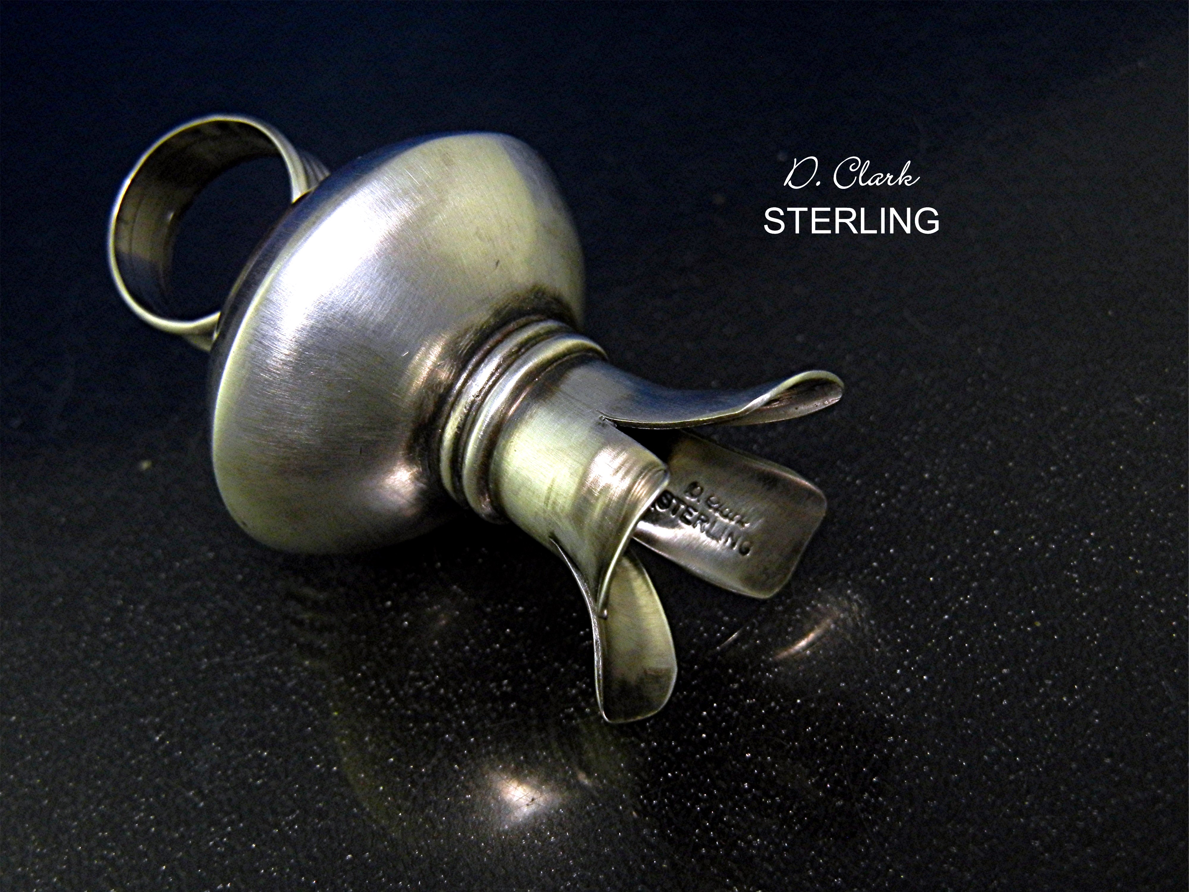 Navajo Squash Blossom Sterling Silver Pendant D Clark