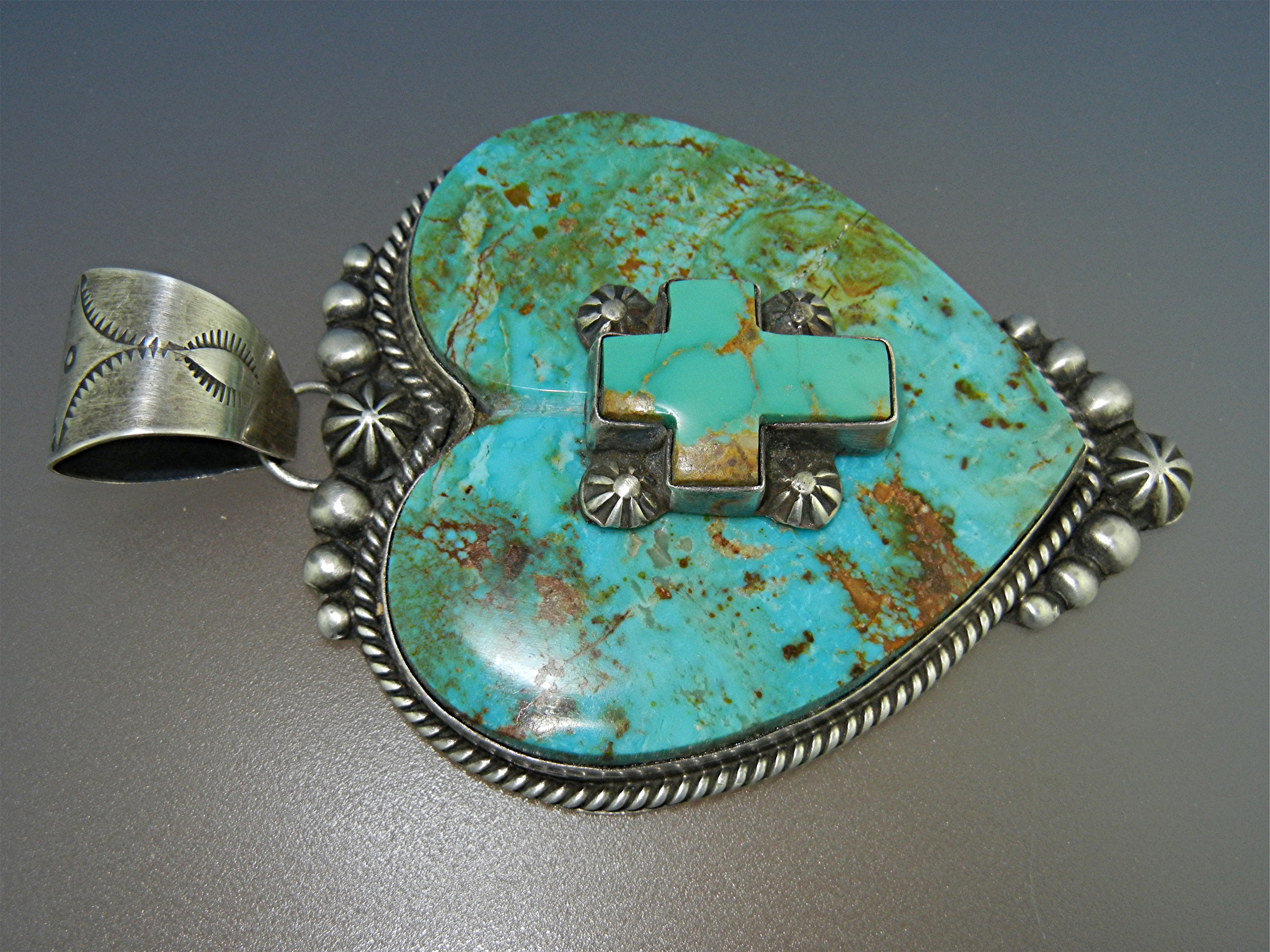Dean Sandoval Kingman Turquoise Sterling Silver Heart