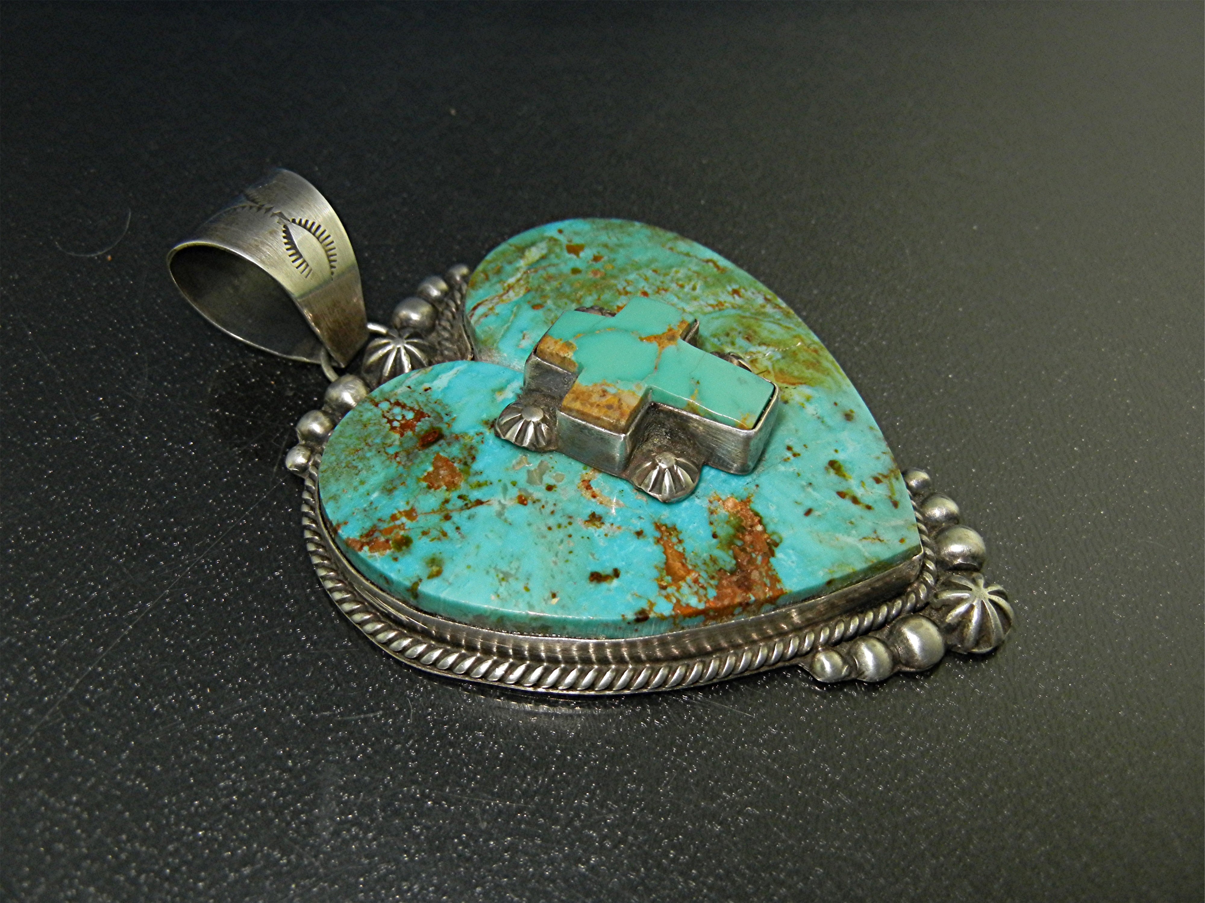 Dean Sandoval Kingman Turquoise Sterling Silver Heart