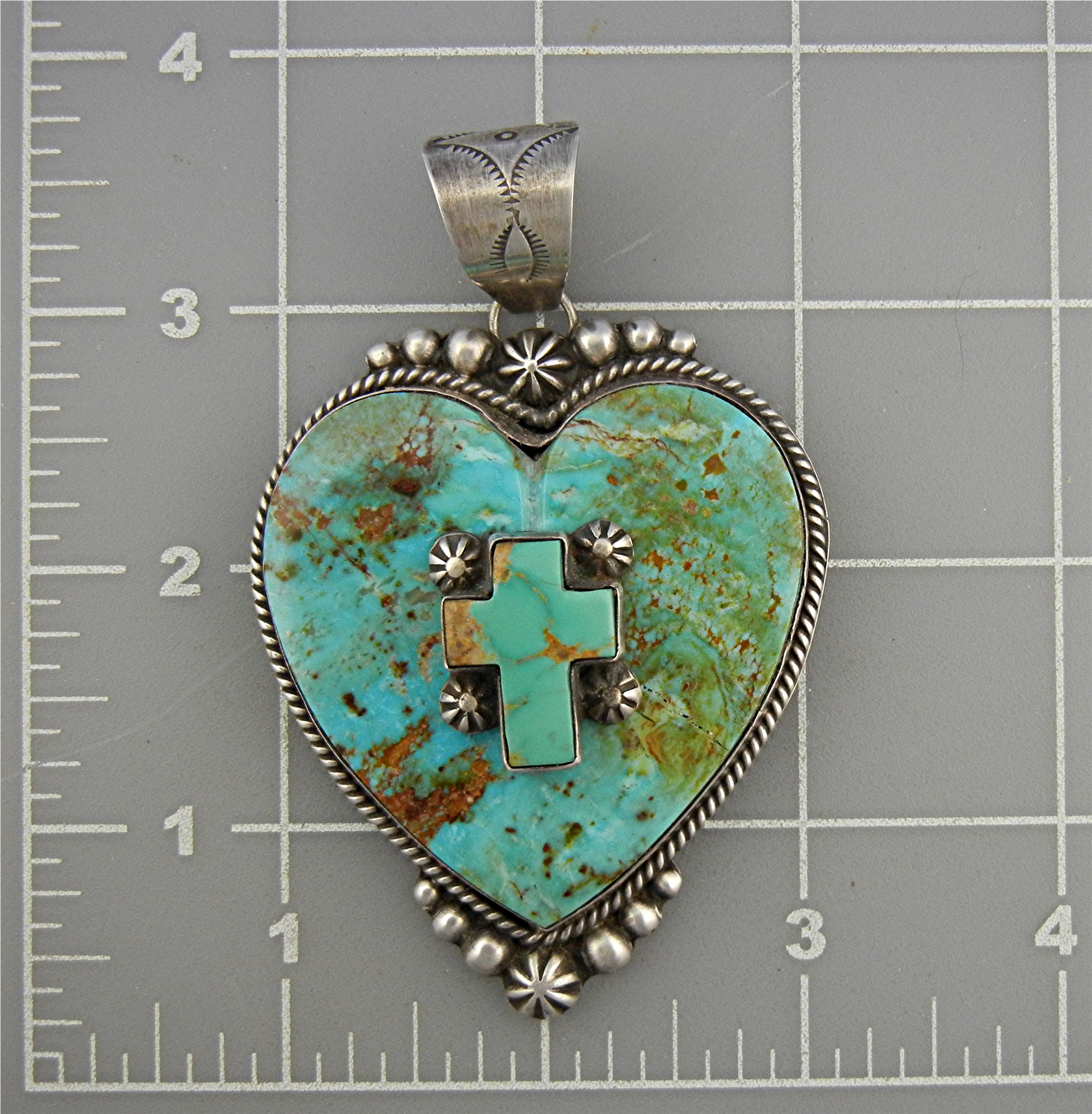 Dean Sandoval Kingman Turquoise Sterling Silver Heart