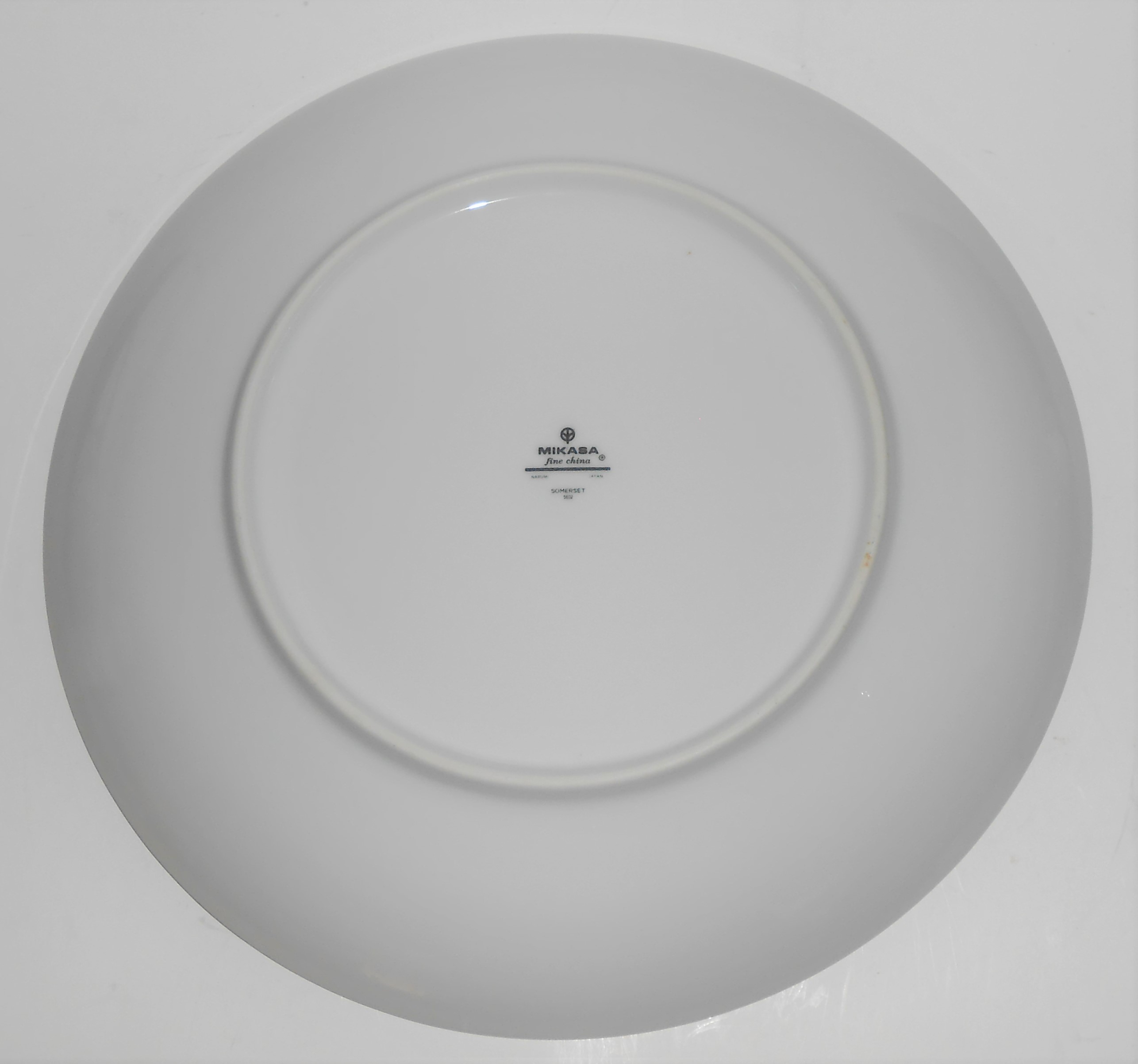Mikasa China Platinum Band Somerset Chop Plate