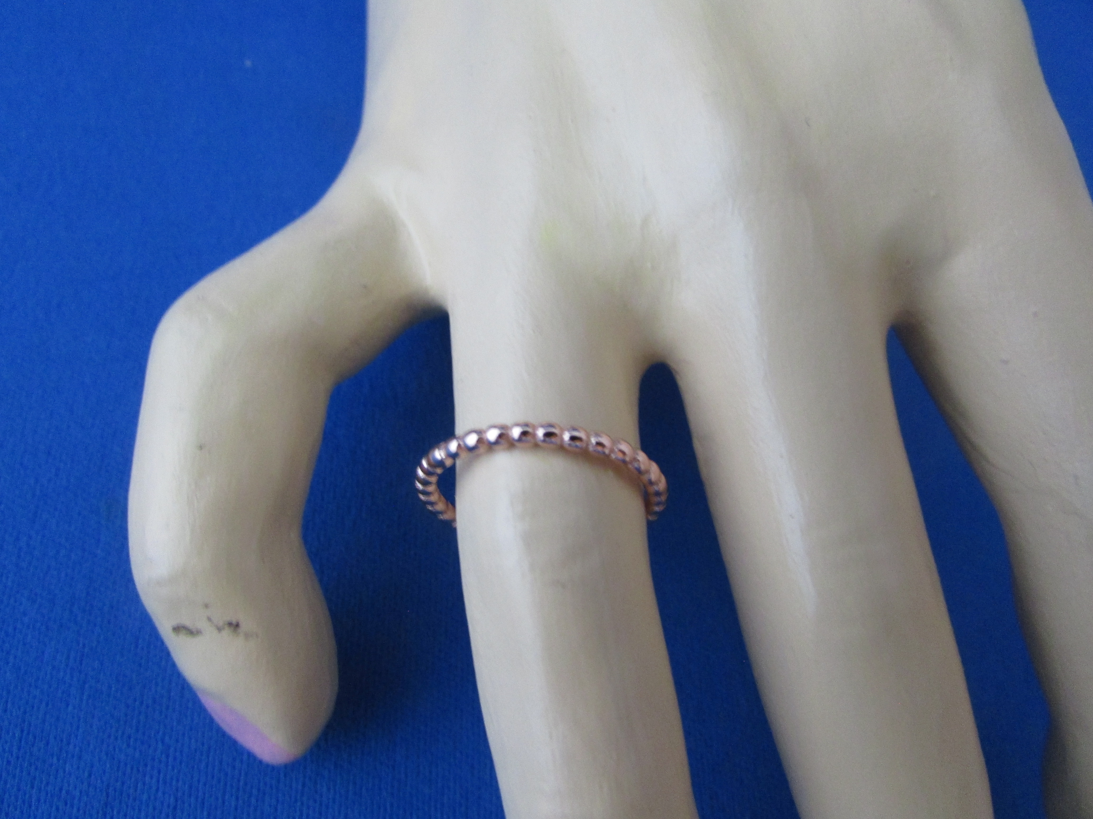 Bead Ring EGP Rose Gold Over Silver