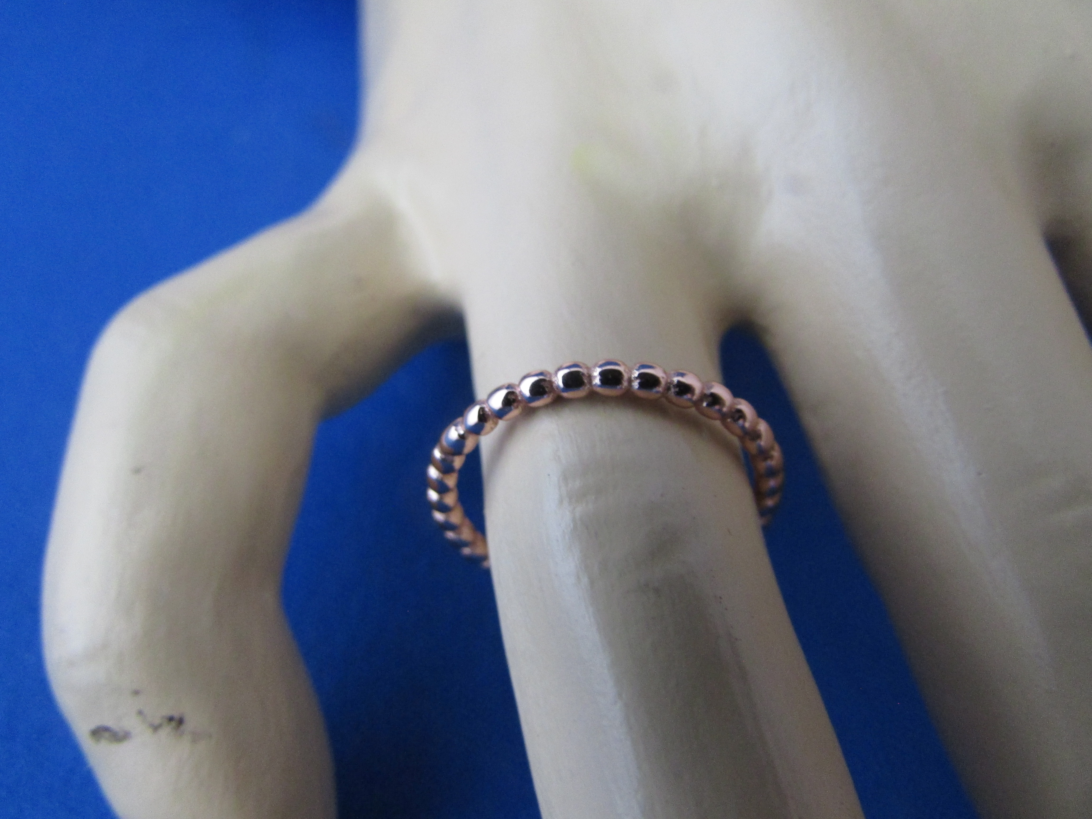 Bead Ring EGP Rose Gold Over Silver