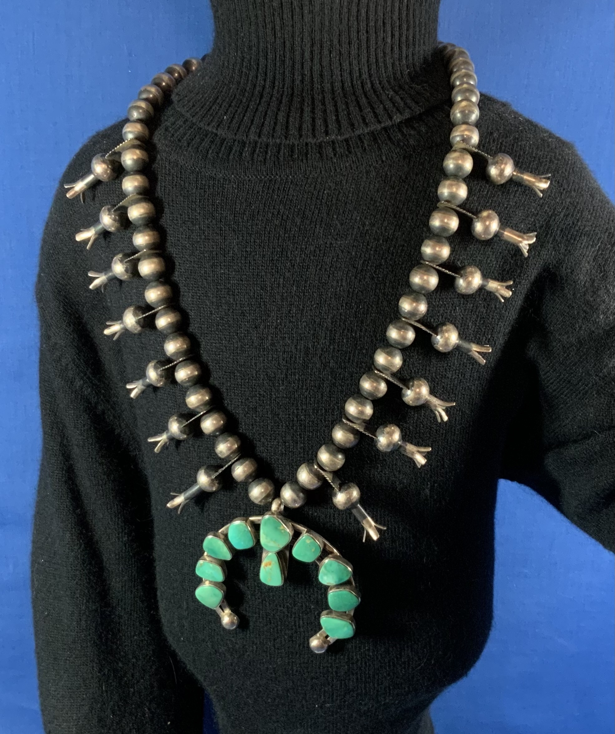 Dan Dodson (RIP) Sterling Silver Squash Blossom Necklac