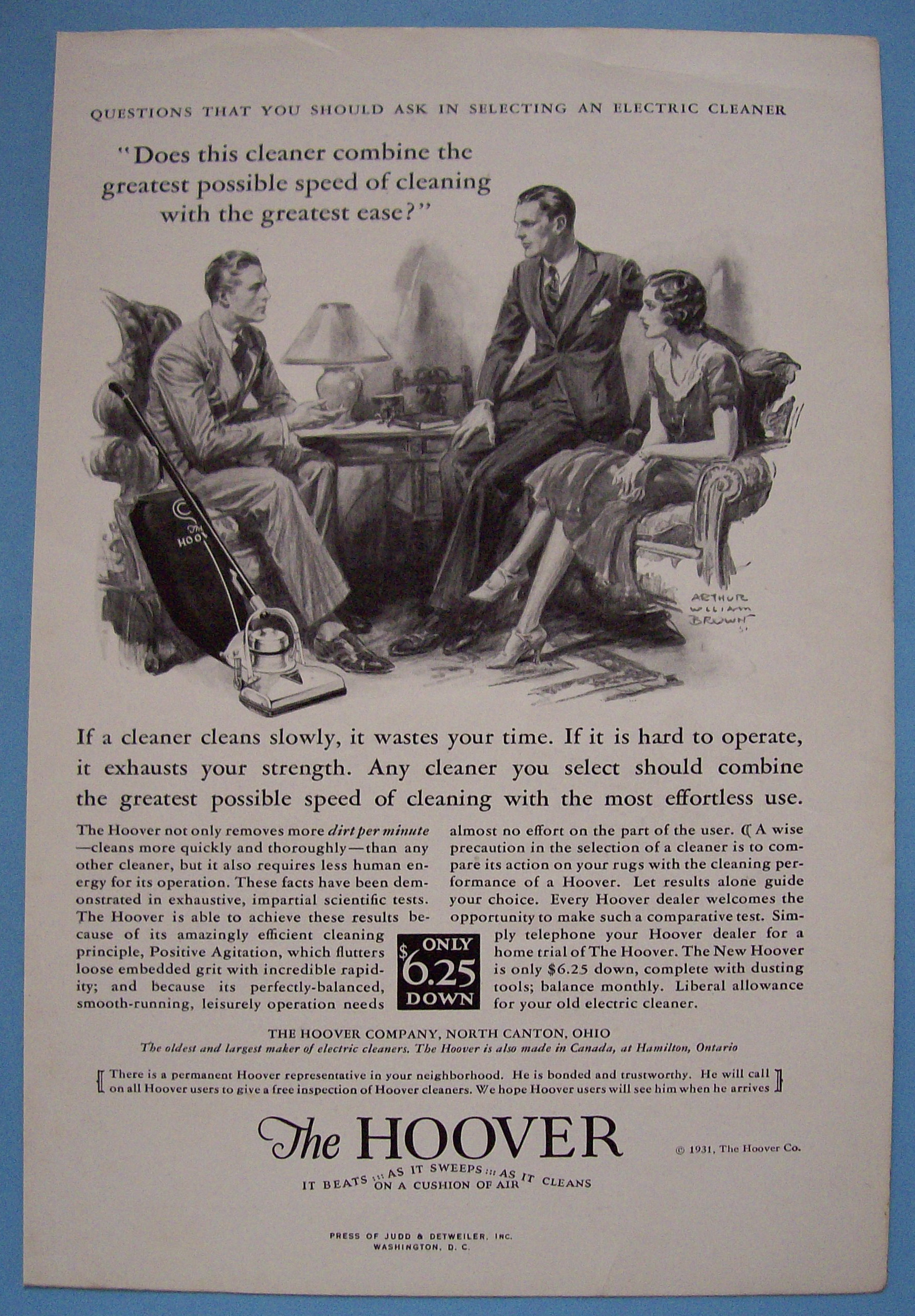 Vintage Ad: 1931 Hoover Cleaner