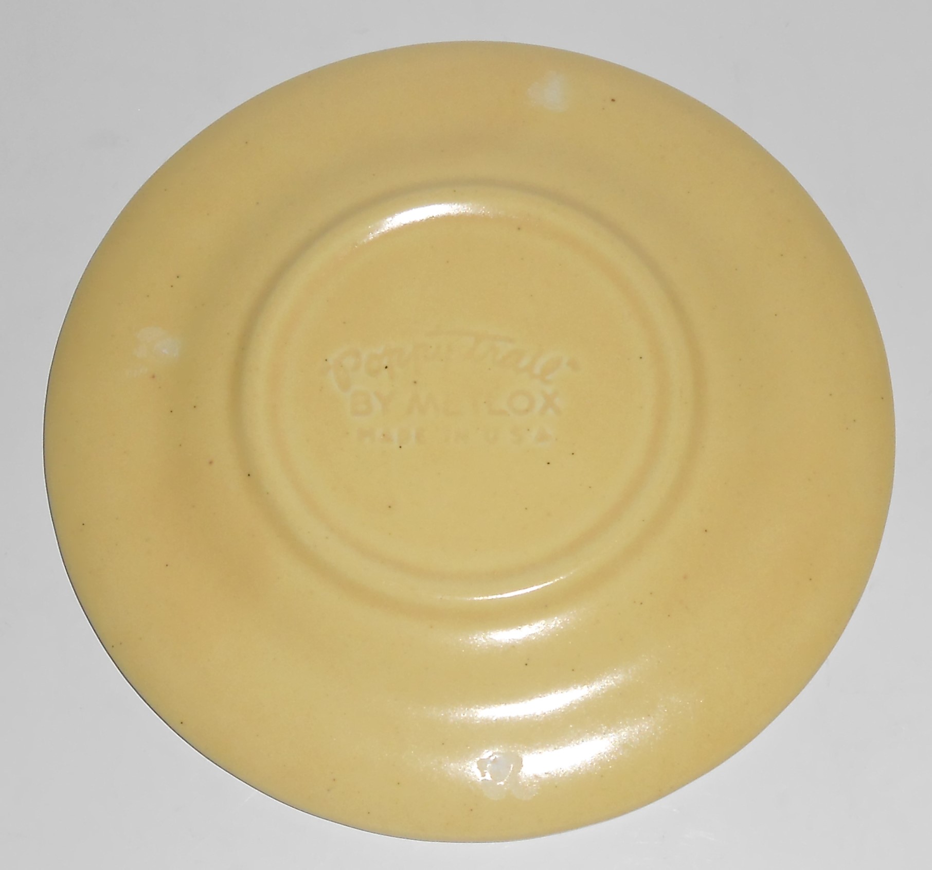 Metlox Pottery Poppy Trail Yorkshire Yellow Bread Plate