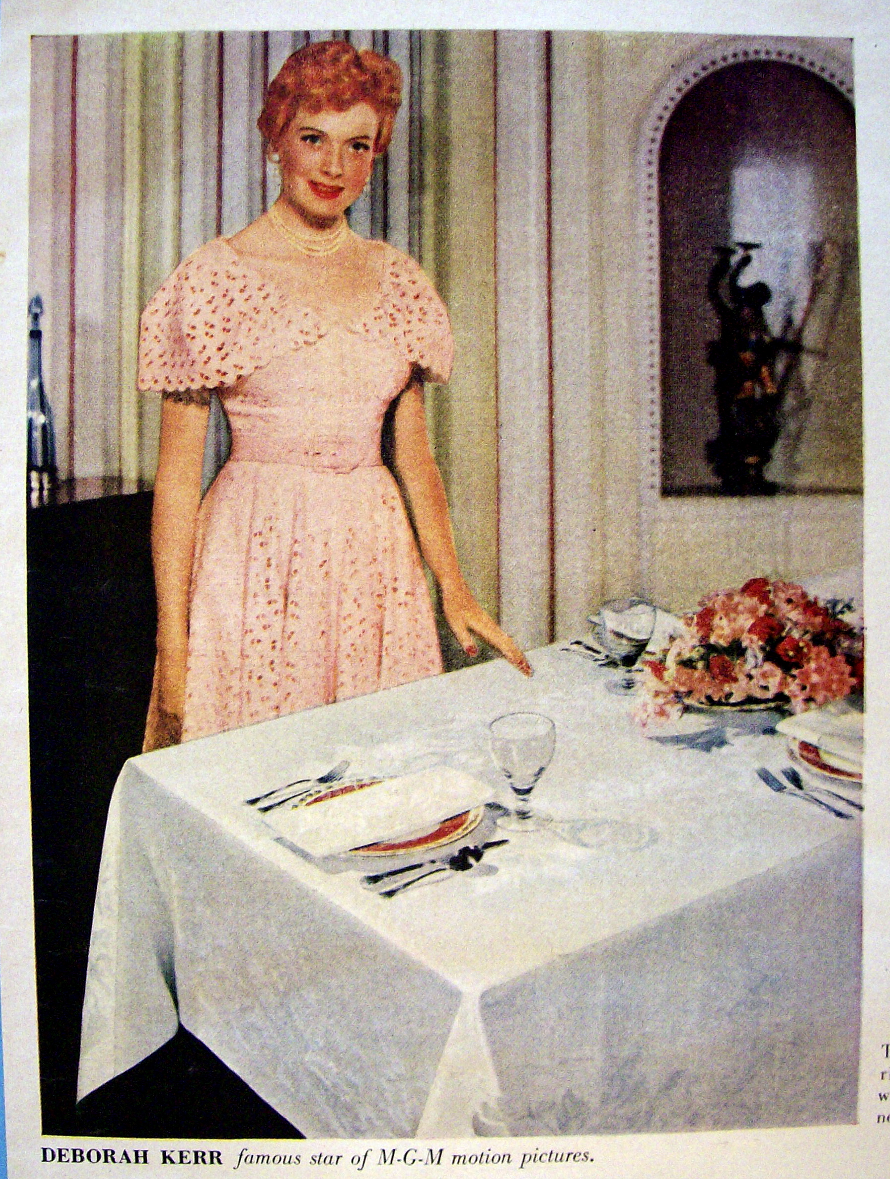 1951 Irish Linen with Actress Deborah Kerr