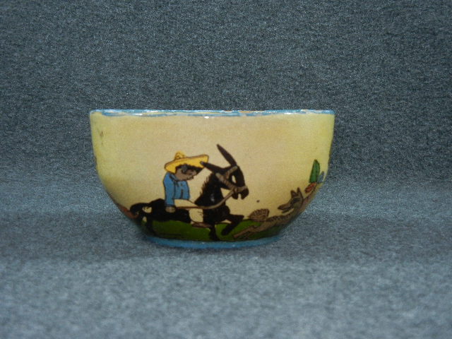 Pottery Mexican Tlaquepaque Hand Decorated cereal bowl