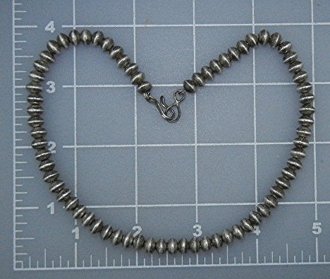 Native American Sterling Silver Beads Necklace