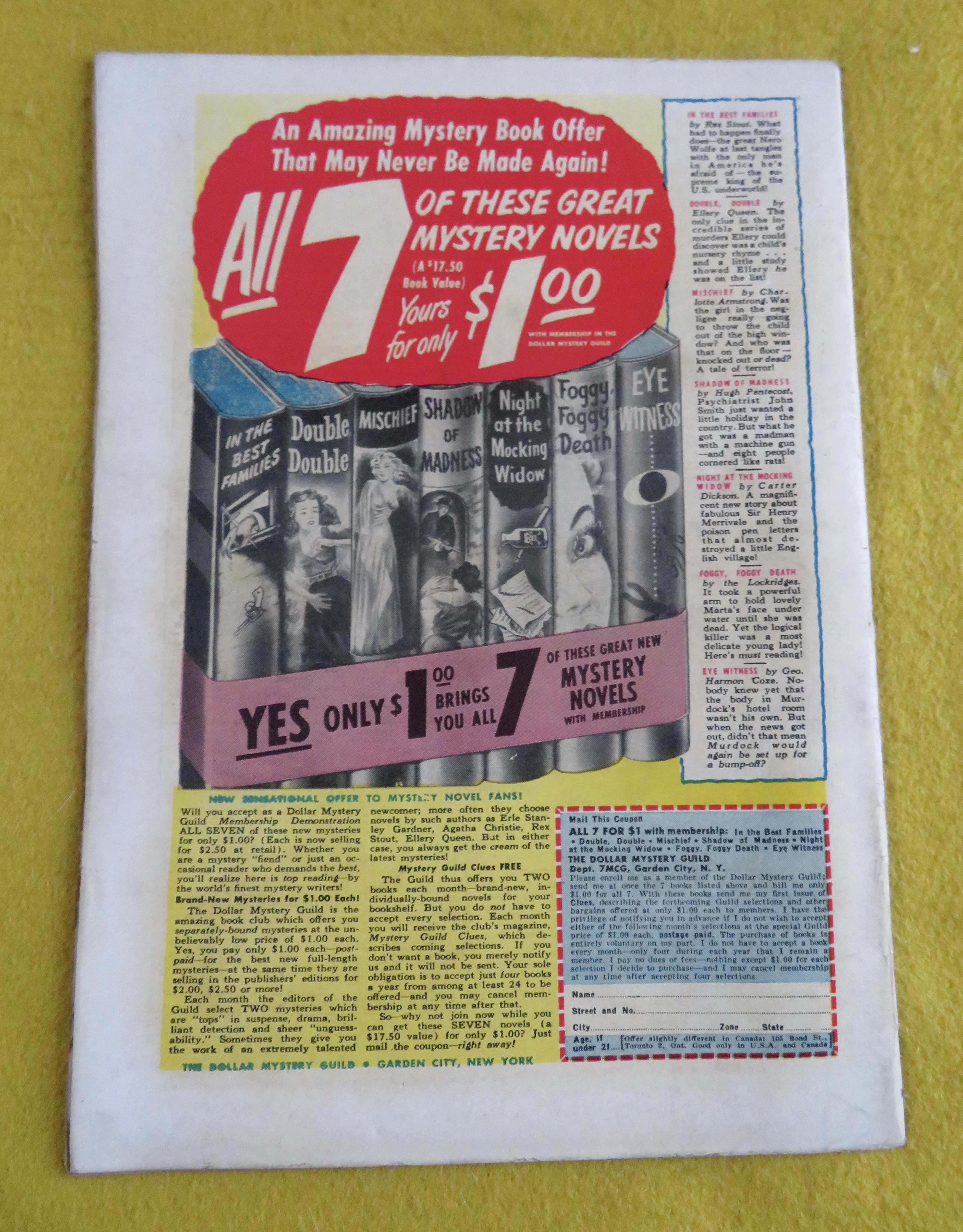 Justice Comic July 1951 The Big Break