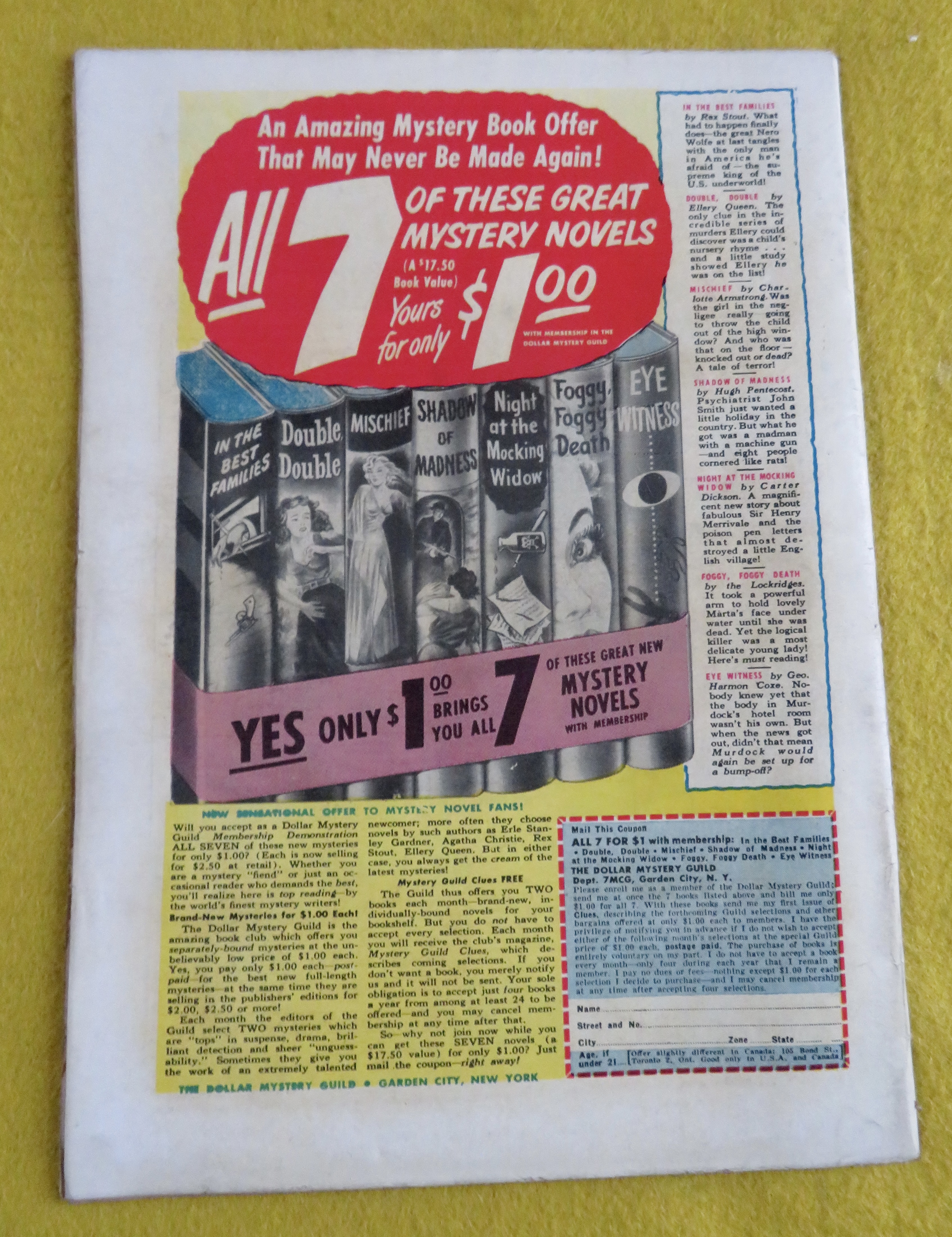 Justice Comic July 1951 The Big Break