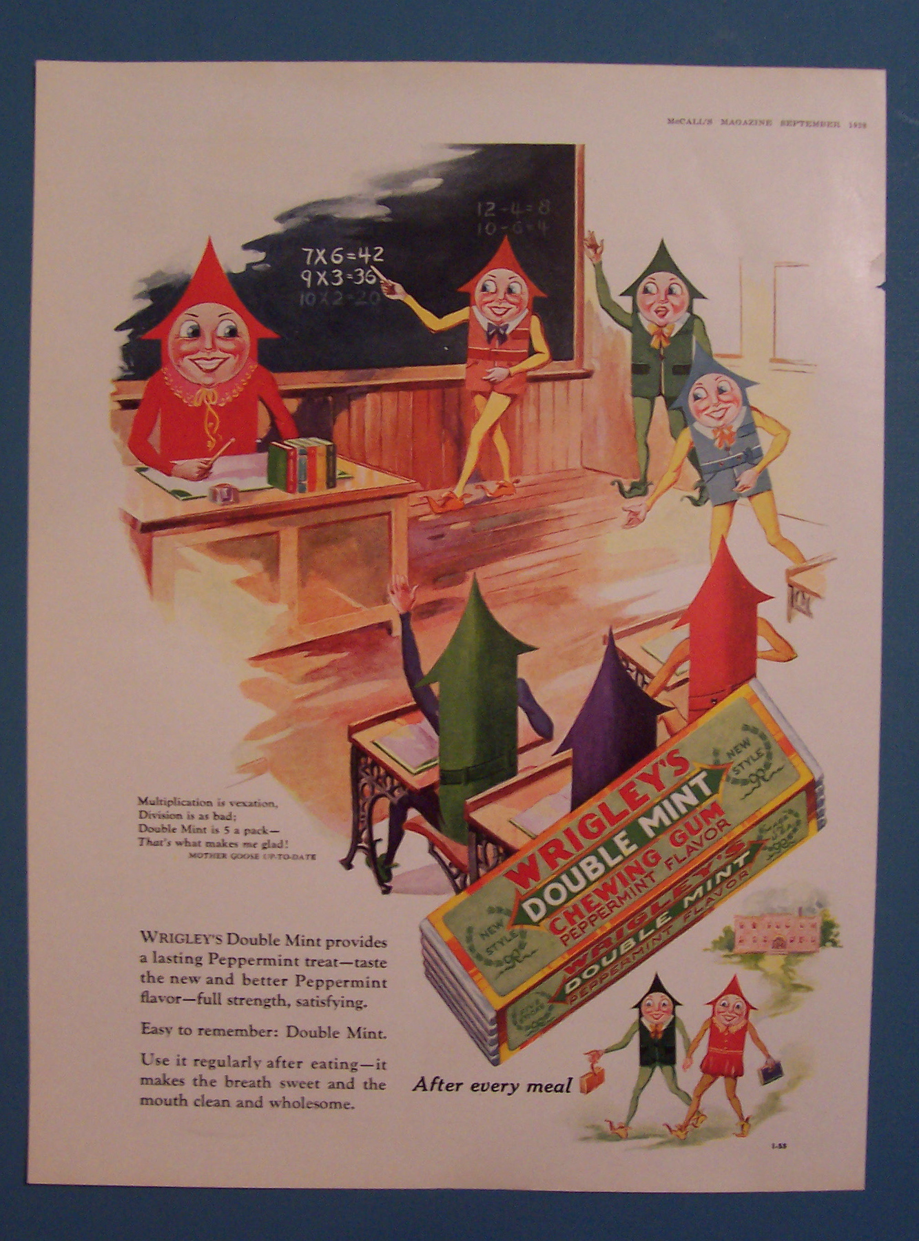 Vintage Ad: 1928 Wrigley Double Mint Chewing Gum