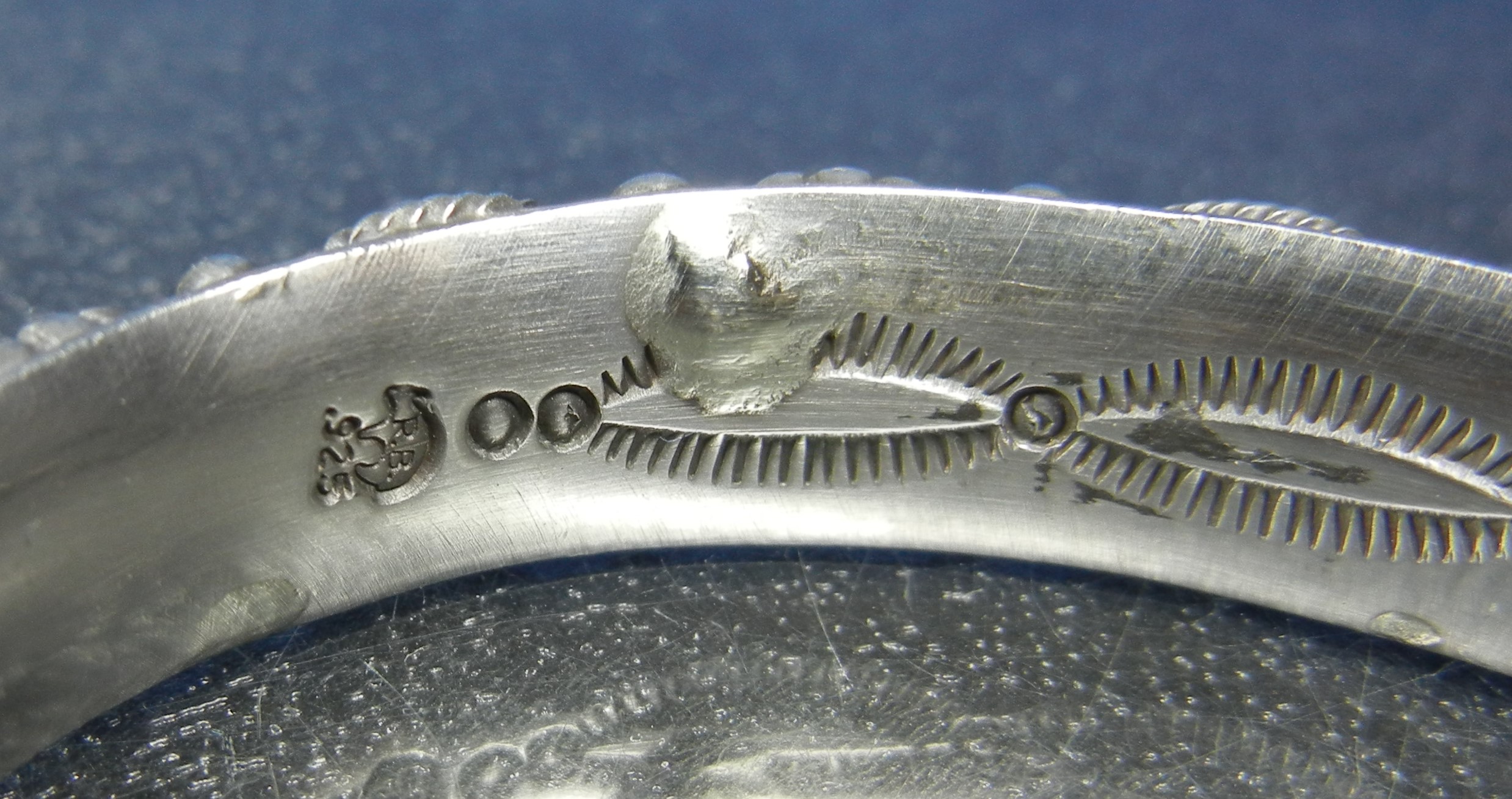 Navajo Sterling Silver Sleeping Beauty Turquoise R.B