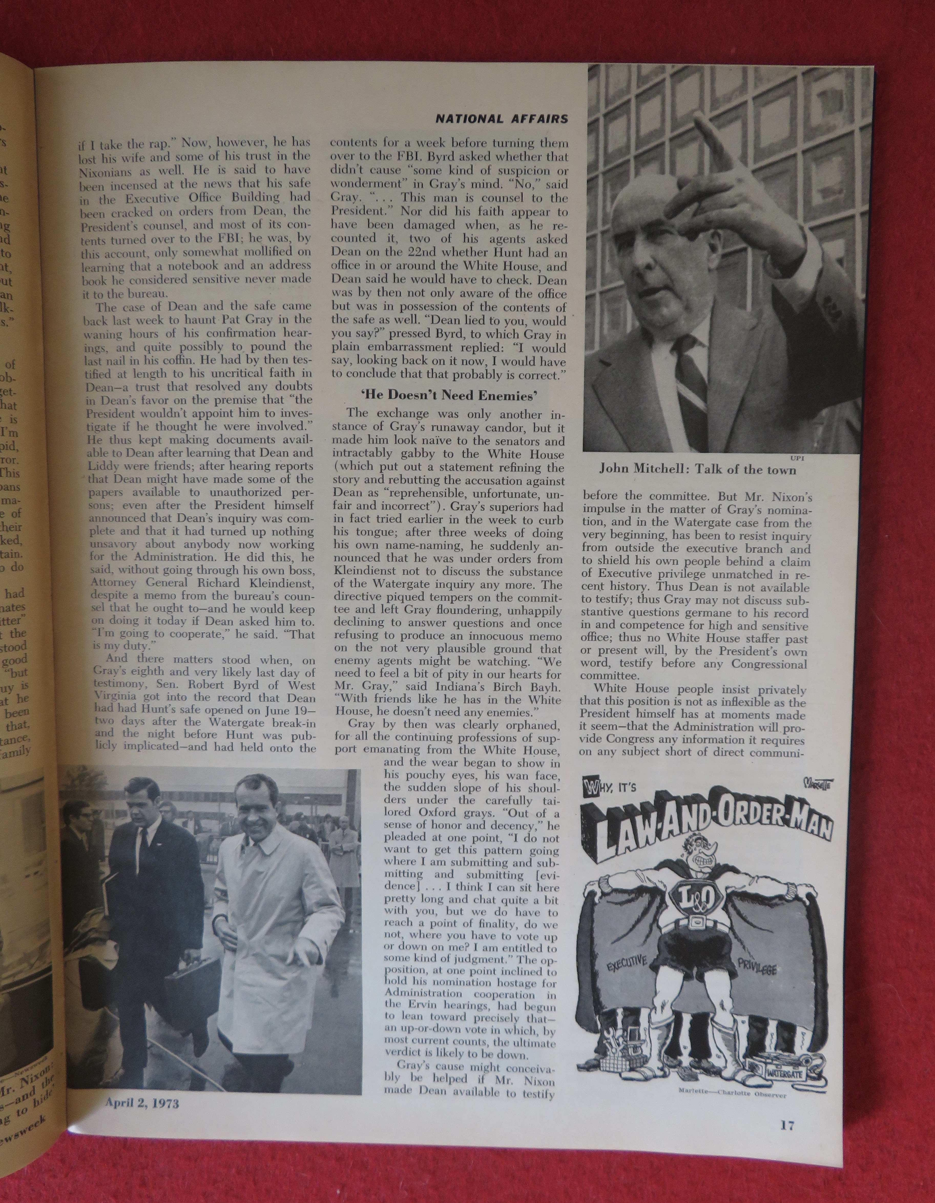 Newsweek Magazine April 2, 1973 The Watergate Mess