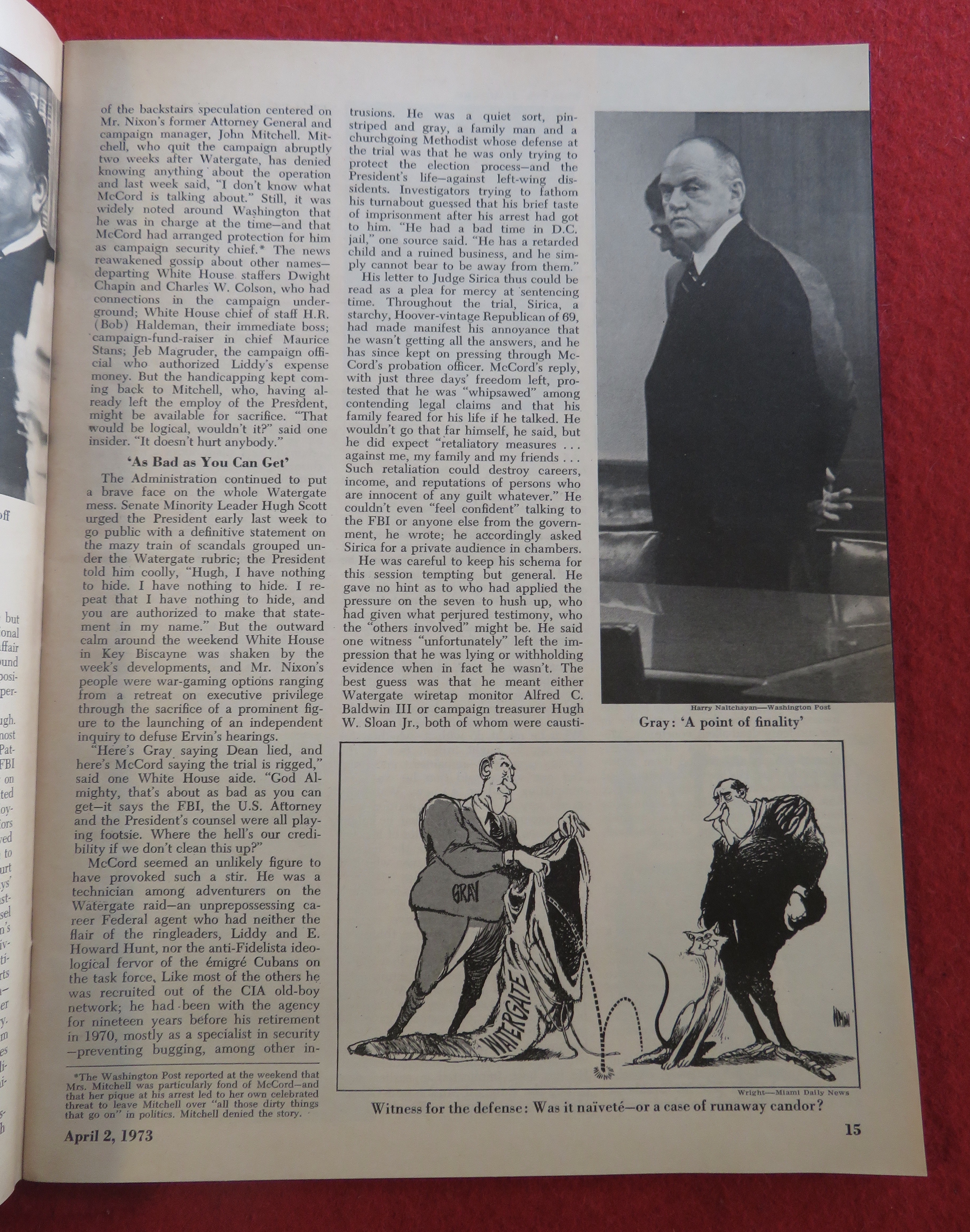 Newsweek Magazine April 2, 1973 The Watergate Mess