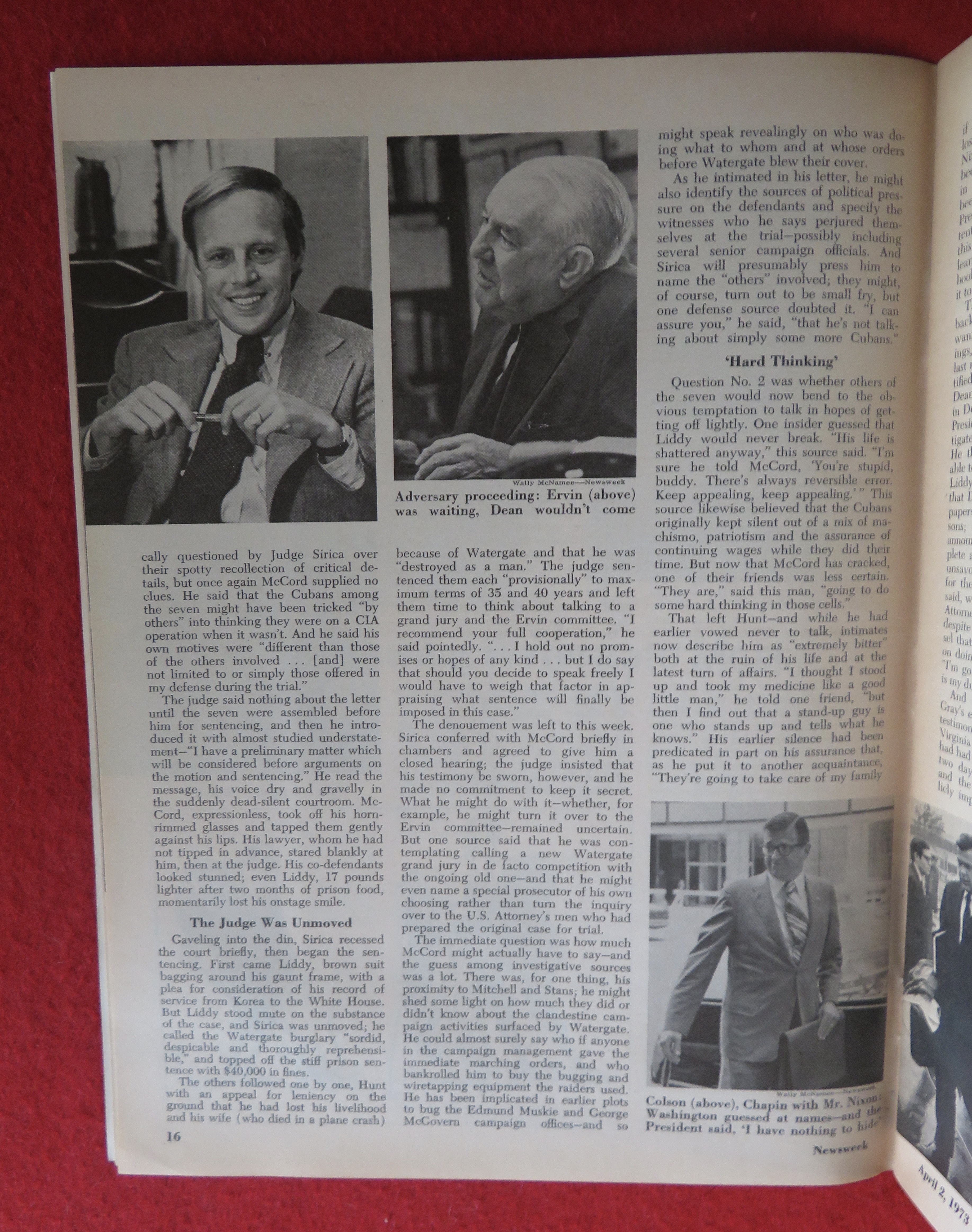 Newsweek Magazine April 2, 1973 The Watergate Mess