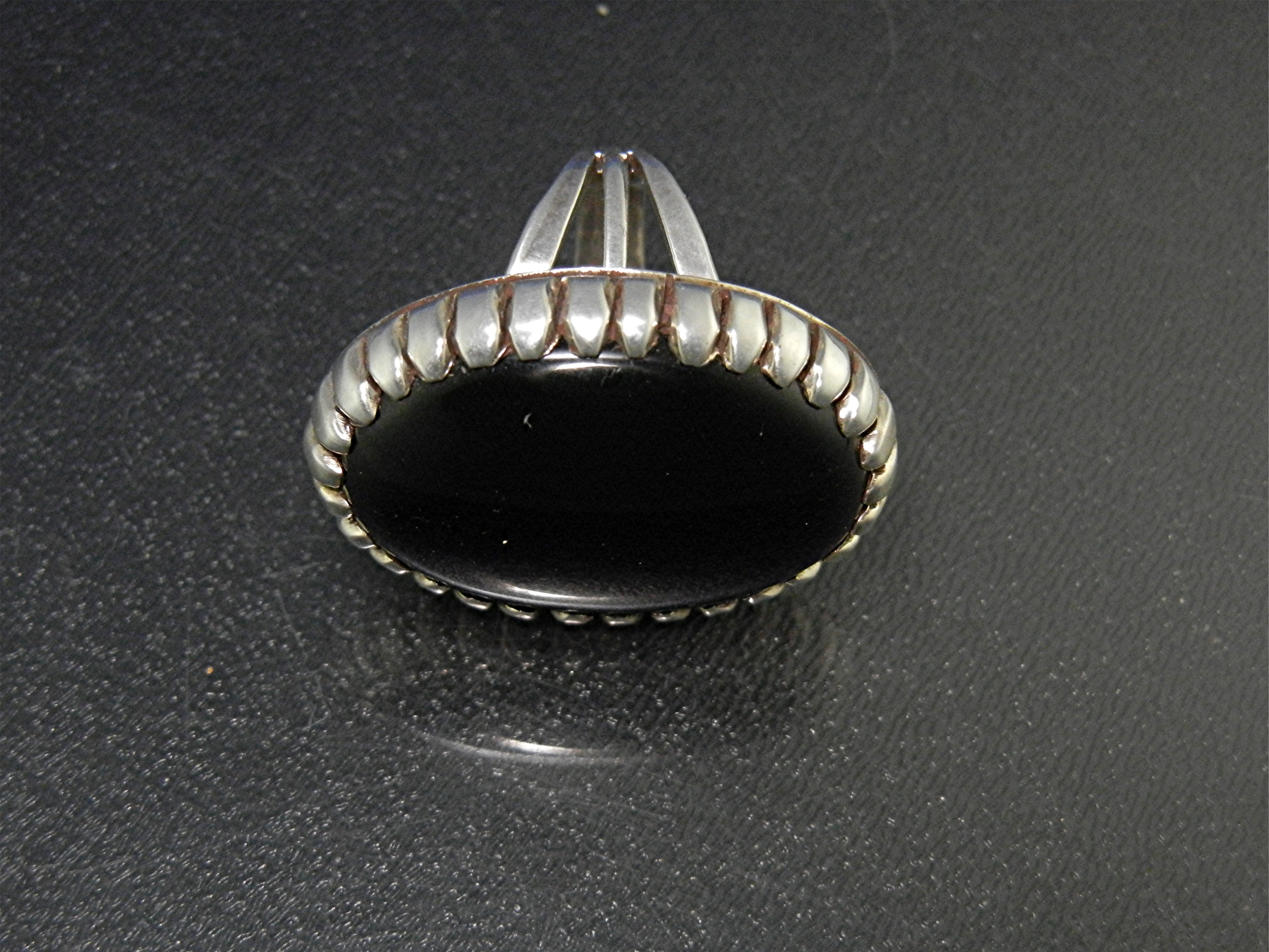 Navajo Sterling Silver Black Onyx Ring A.J. Platero