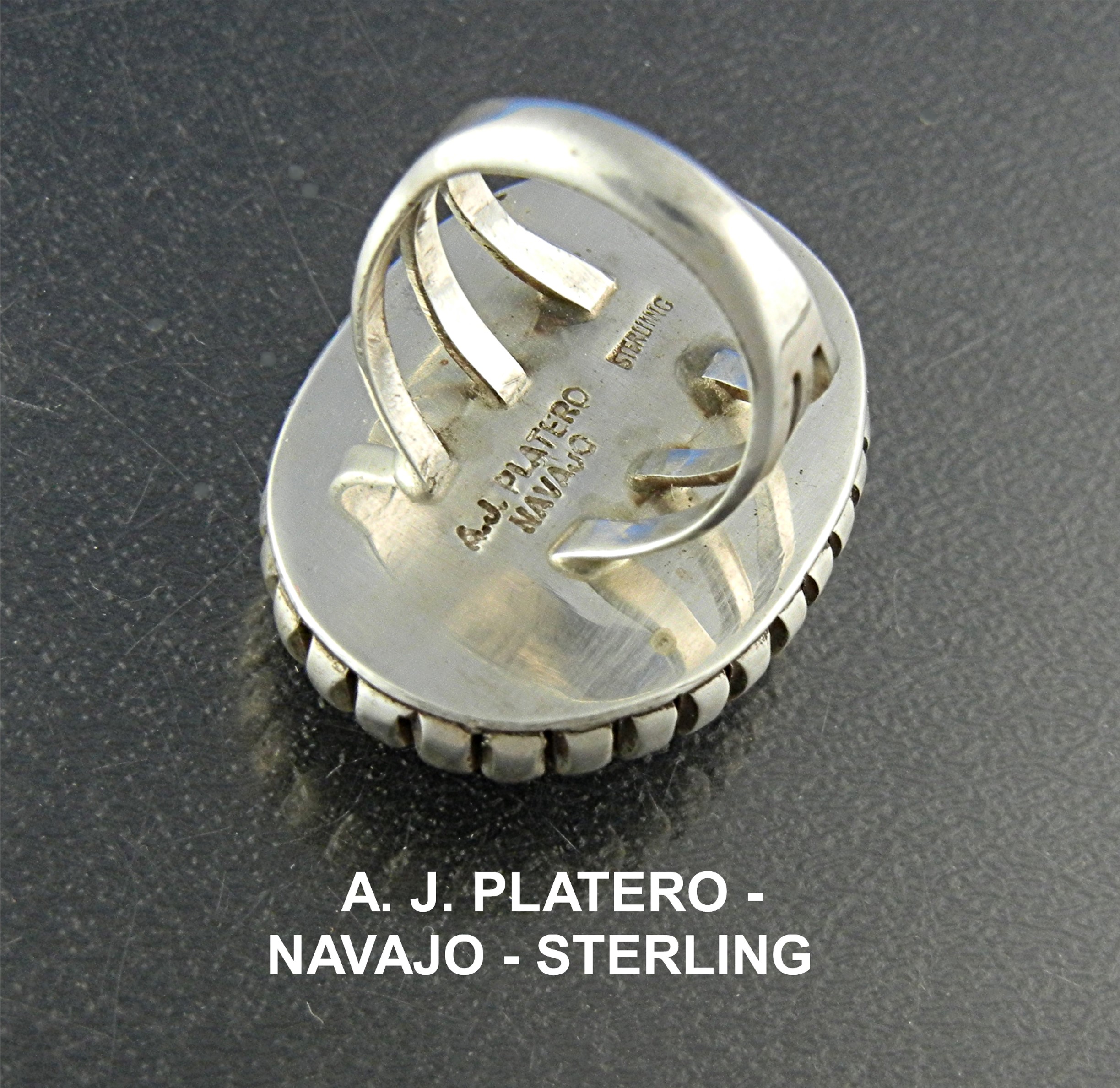 Navajo Sterling Silver Black Onyx Ring A.J. Platero