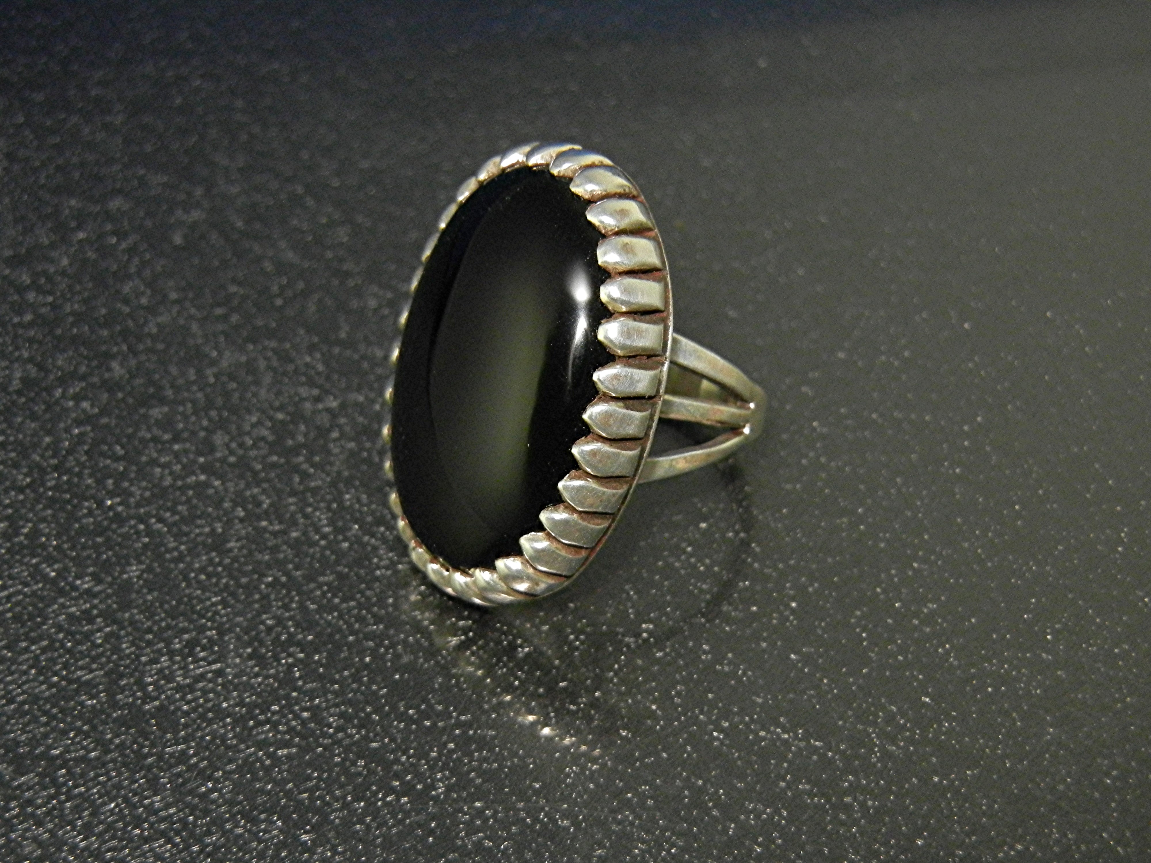 Navajo Sterling Silver Black Onyx Ring A.J. Platero