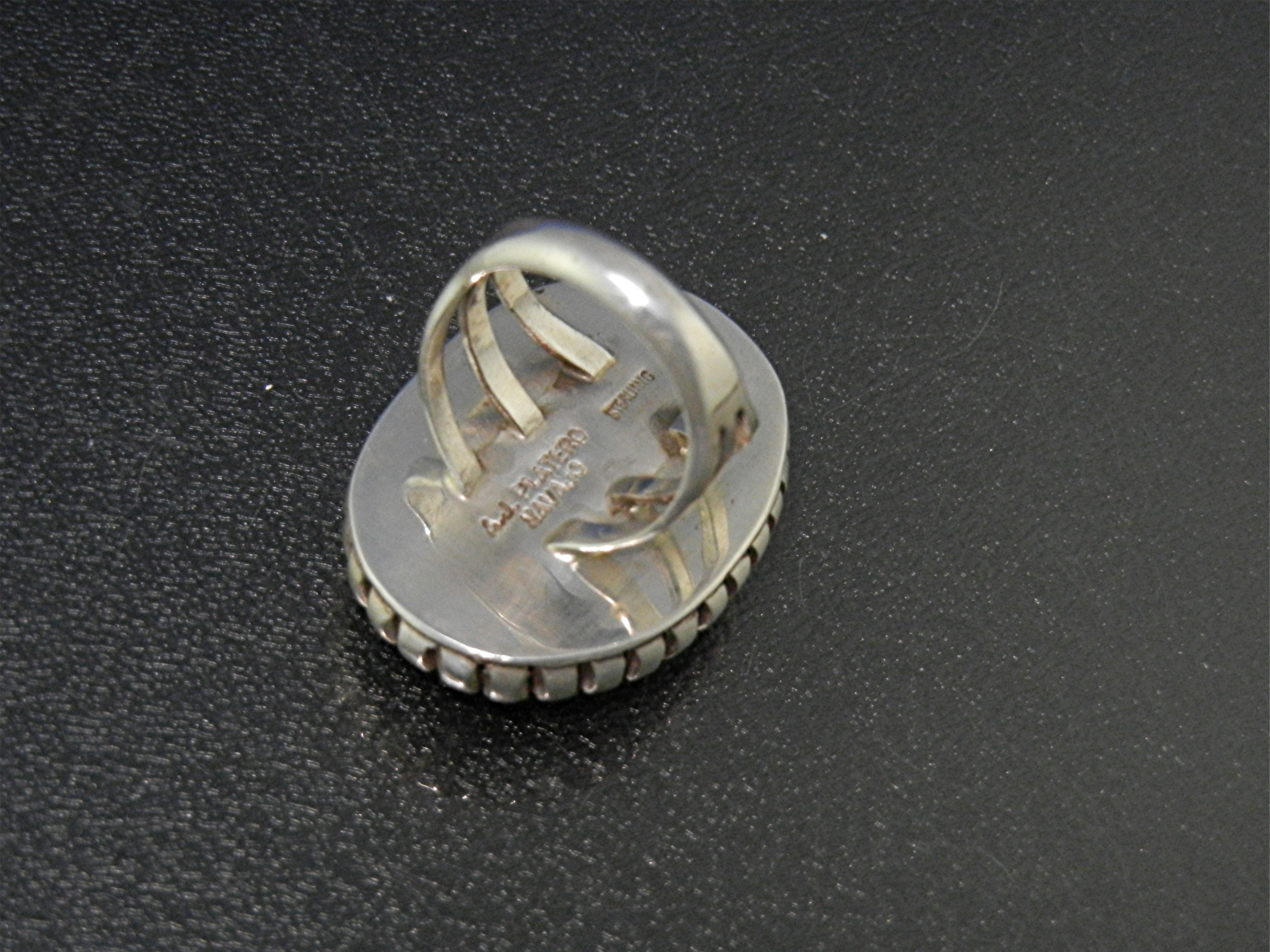 Navajo Sterling Silver Black Onyx Ring A.J. Platero