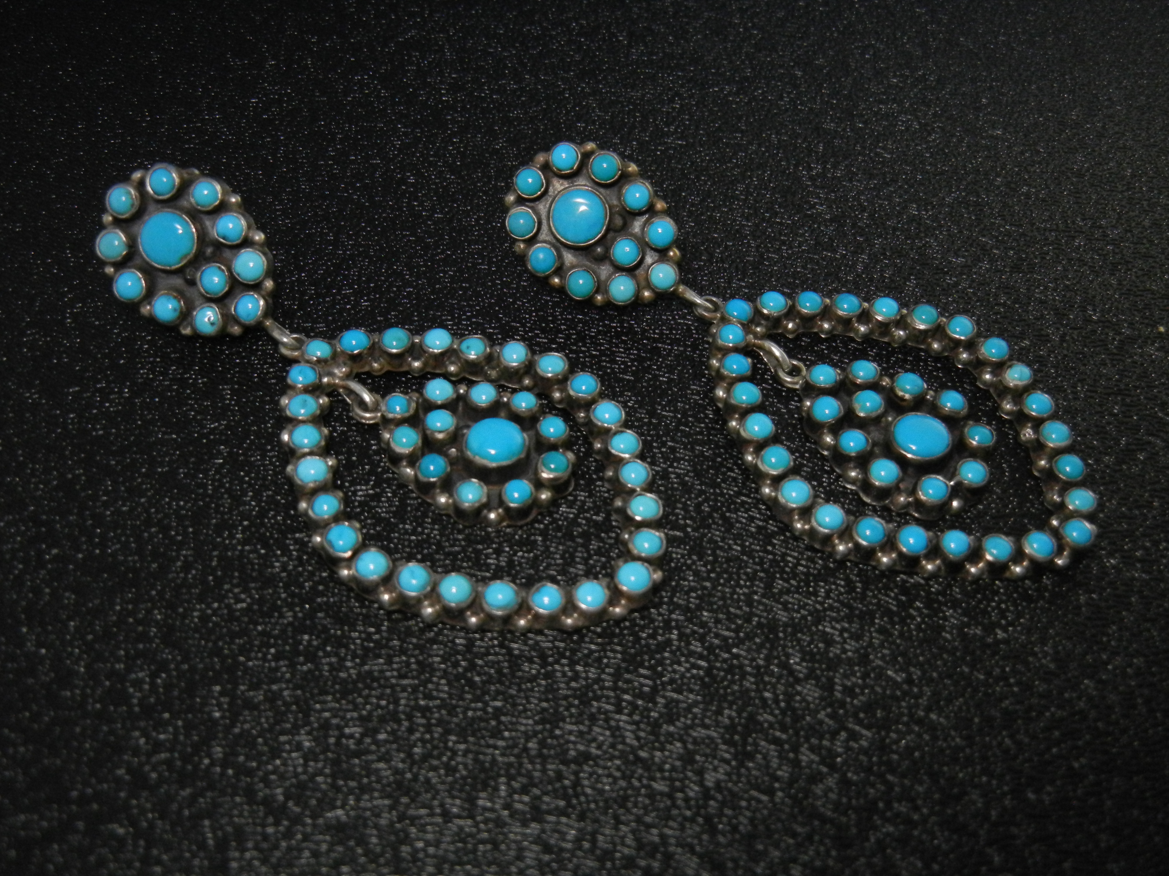 Sleeping Beauty Turquoise Sterling Silver Clip Earrings