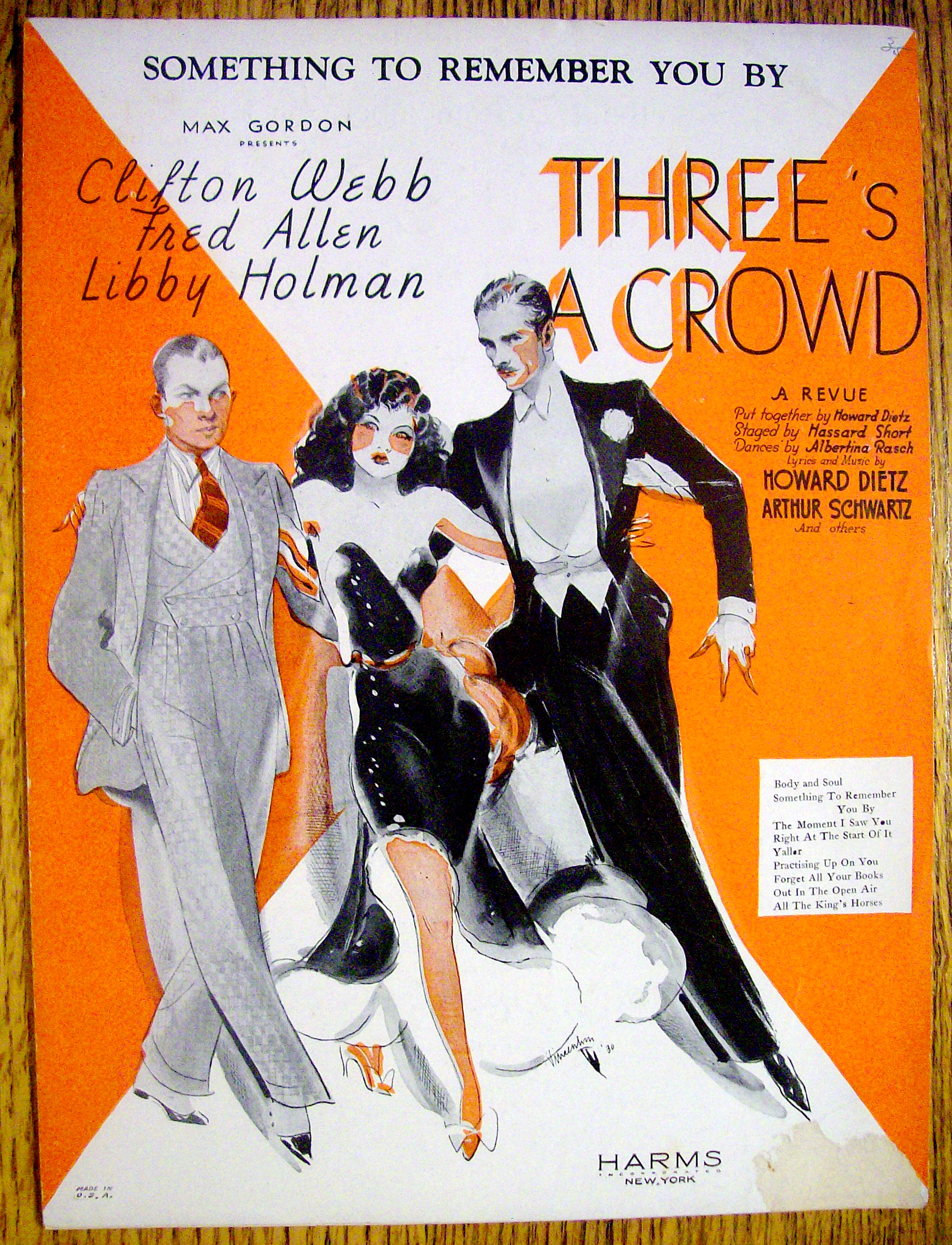 Sheet Music For 1930 Something To Remember You By