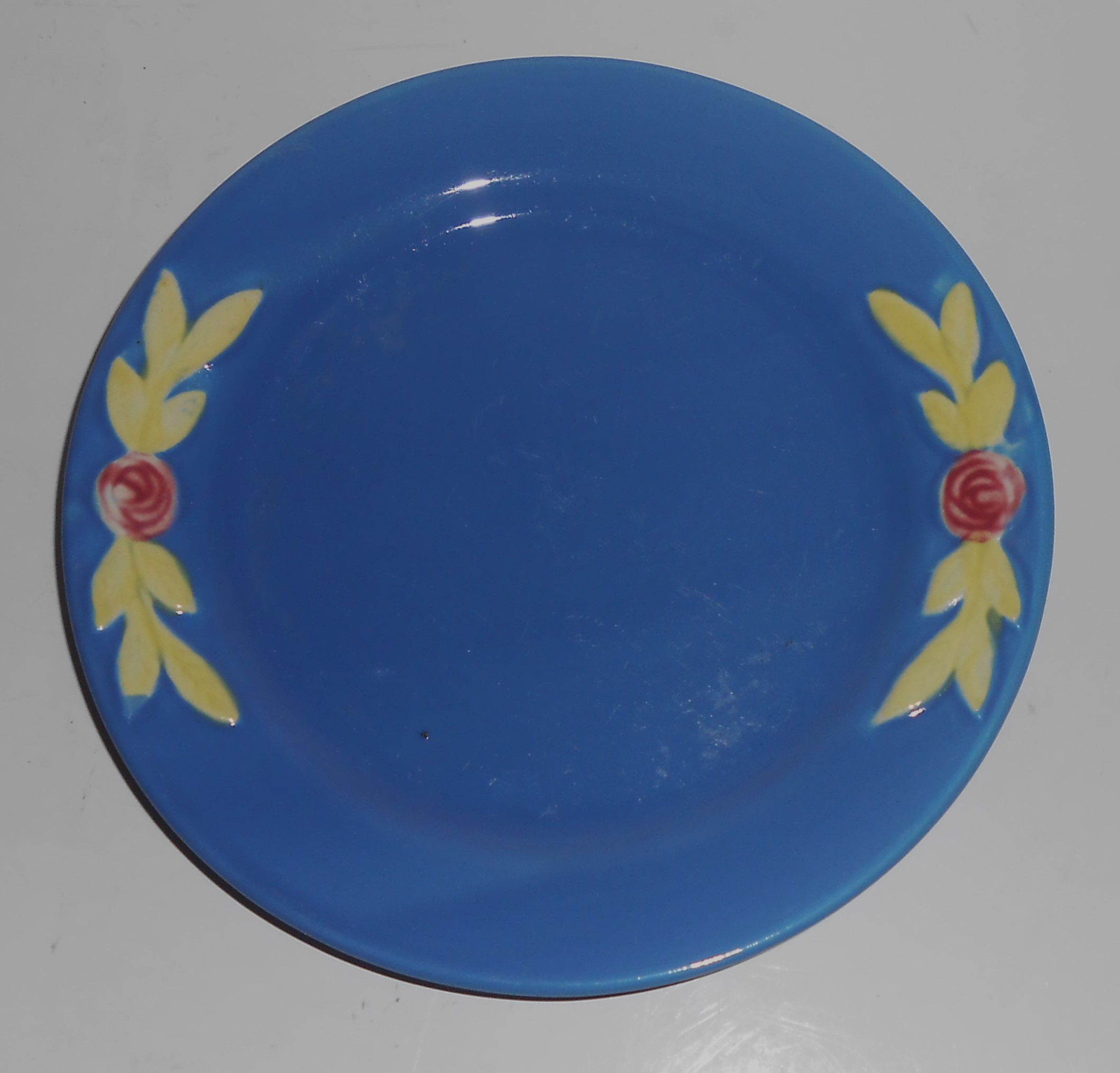 VINTAGE Coors Pottery Rosebud Blue 7'' Plate #6
