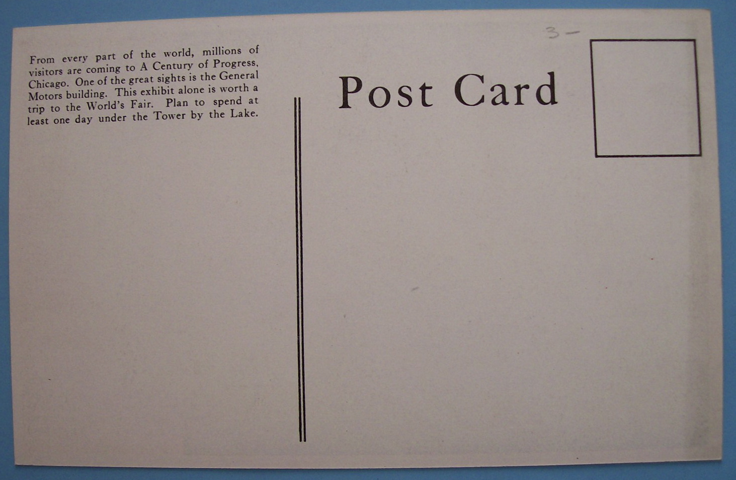 Research Rainbow-General Motors Bldg Postcard (Fair)