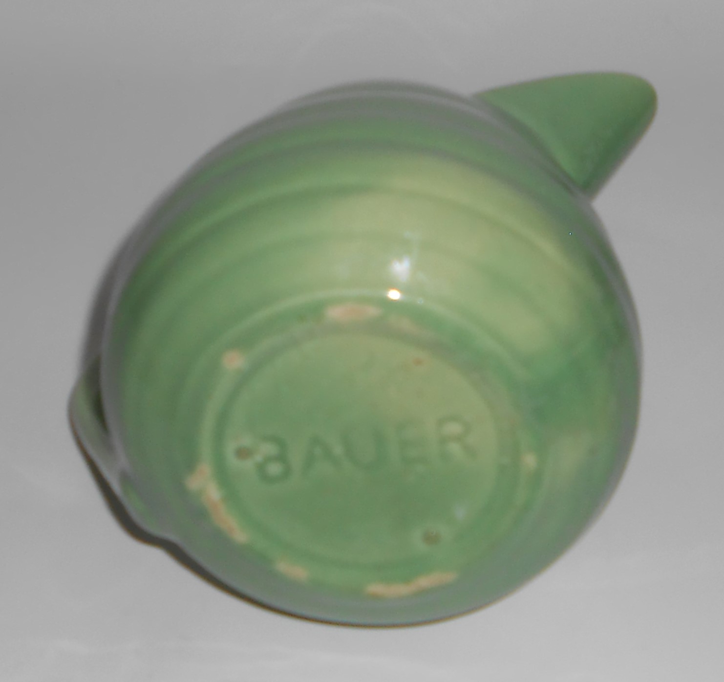 VINTAGE Bauer Pottery Gloss Pastel Kitchen Ware Lt. Gre