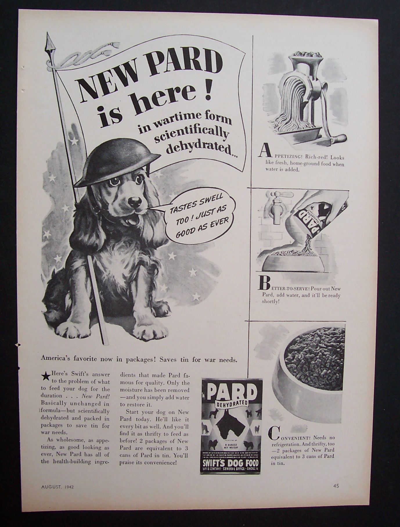 1942  Pard  Swift's  Dog  Food