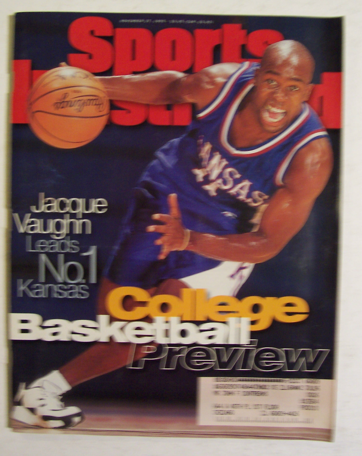 Sports Illustrated Magazine-Nov 27, 1995-Jacque Vaughn