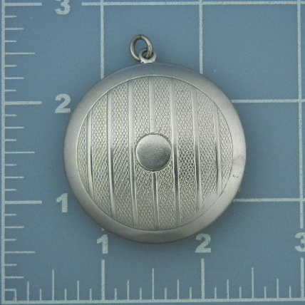 Silver Chrome Pill Box Locket USA