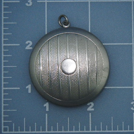 Silver Chrome Pill Box Locket USA