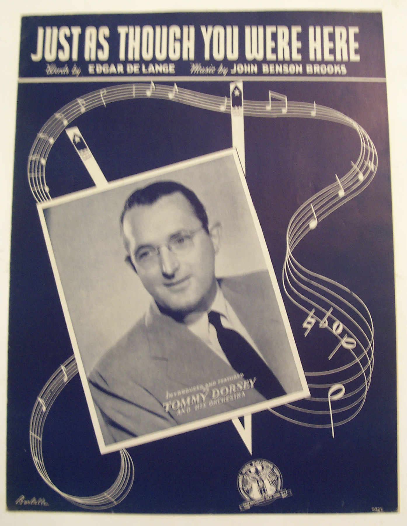 Sheet Music For 1942 Just As Though You Were Here