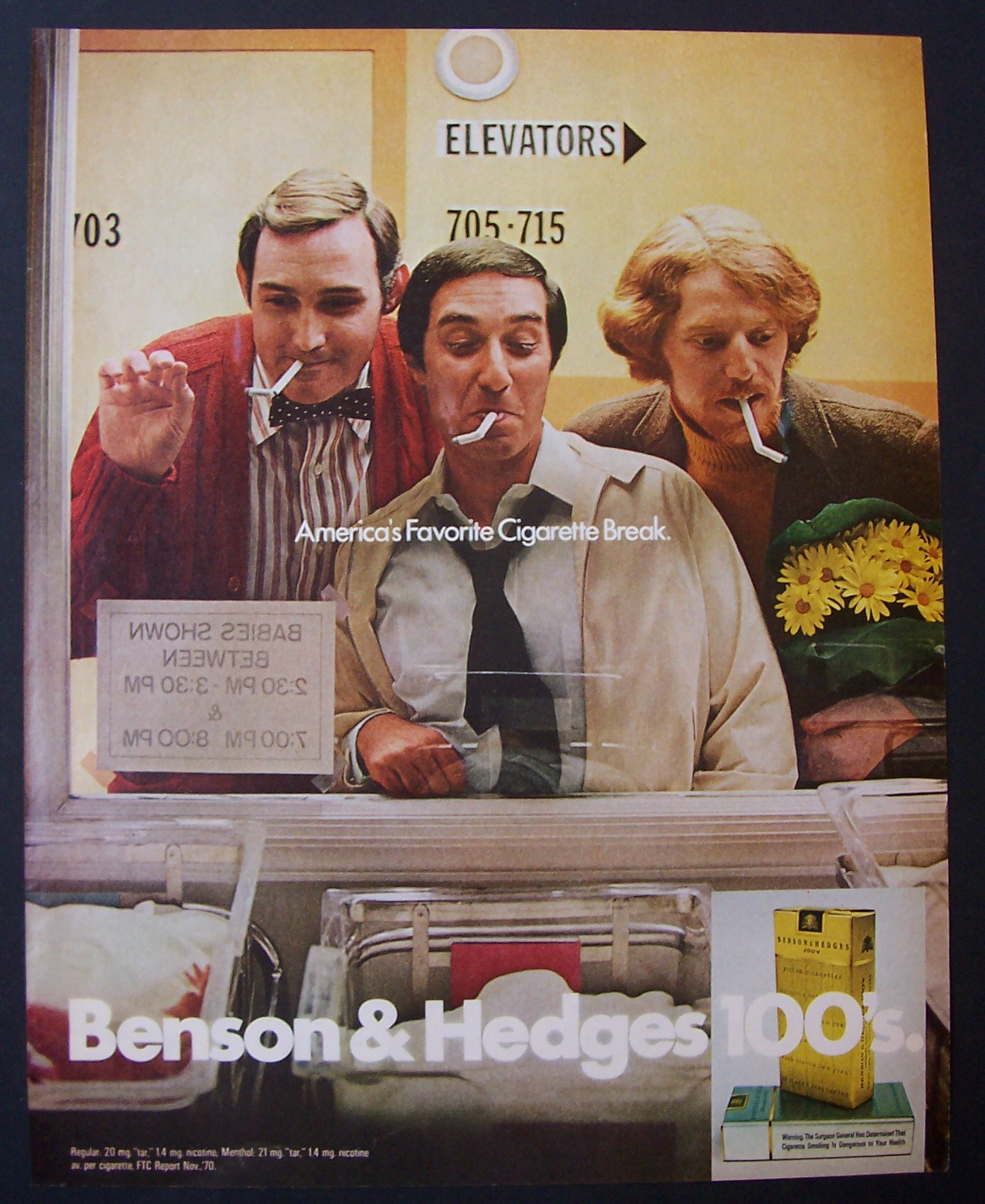1971  Benson & Hedges 100's Cigarettes