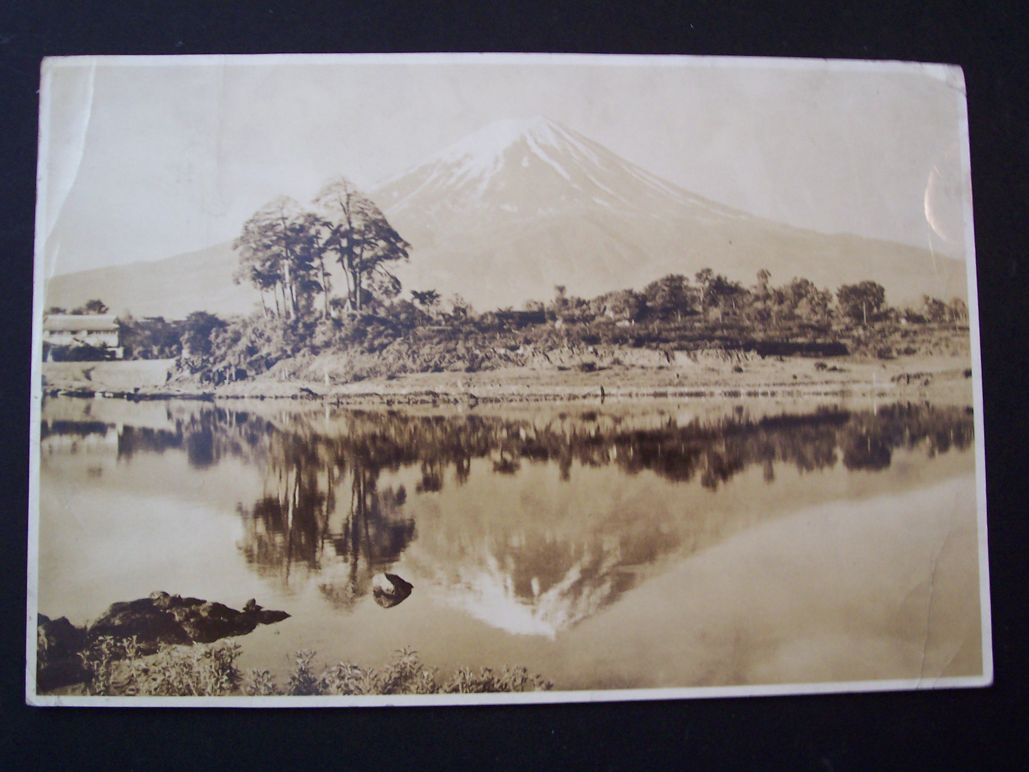 Vintage Photograph Of 1946 Mount Fuji in Summer