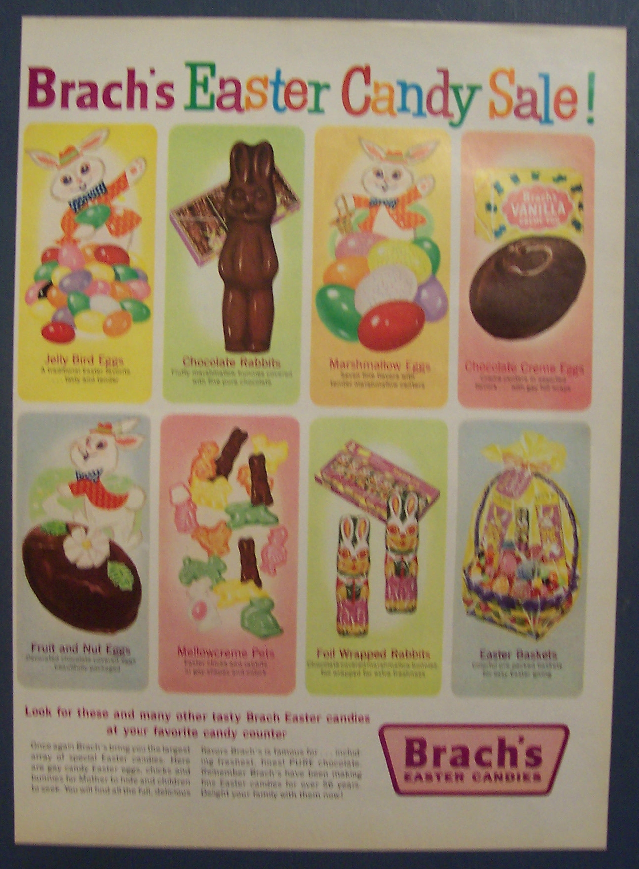 1961 Brach's Easter Candy w/ 8 Different Easter Candies