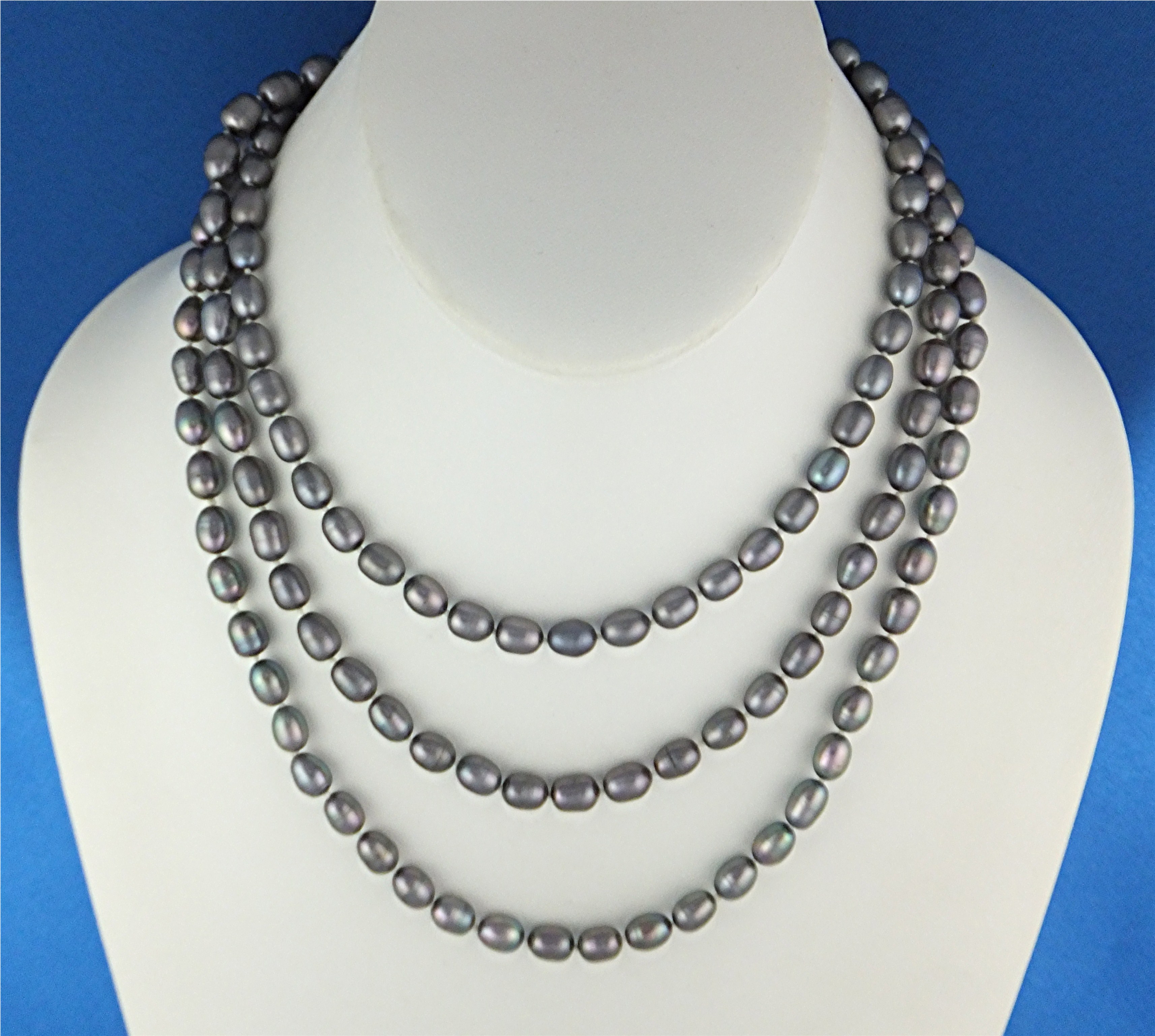 Necklace Grey Freshwater Pearls Pearls 26 inch