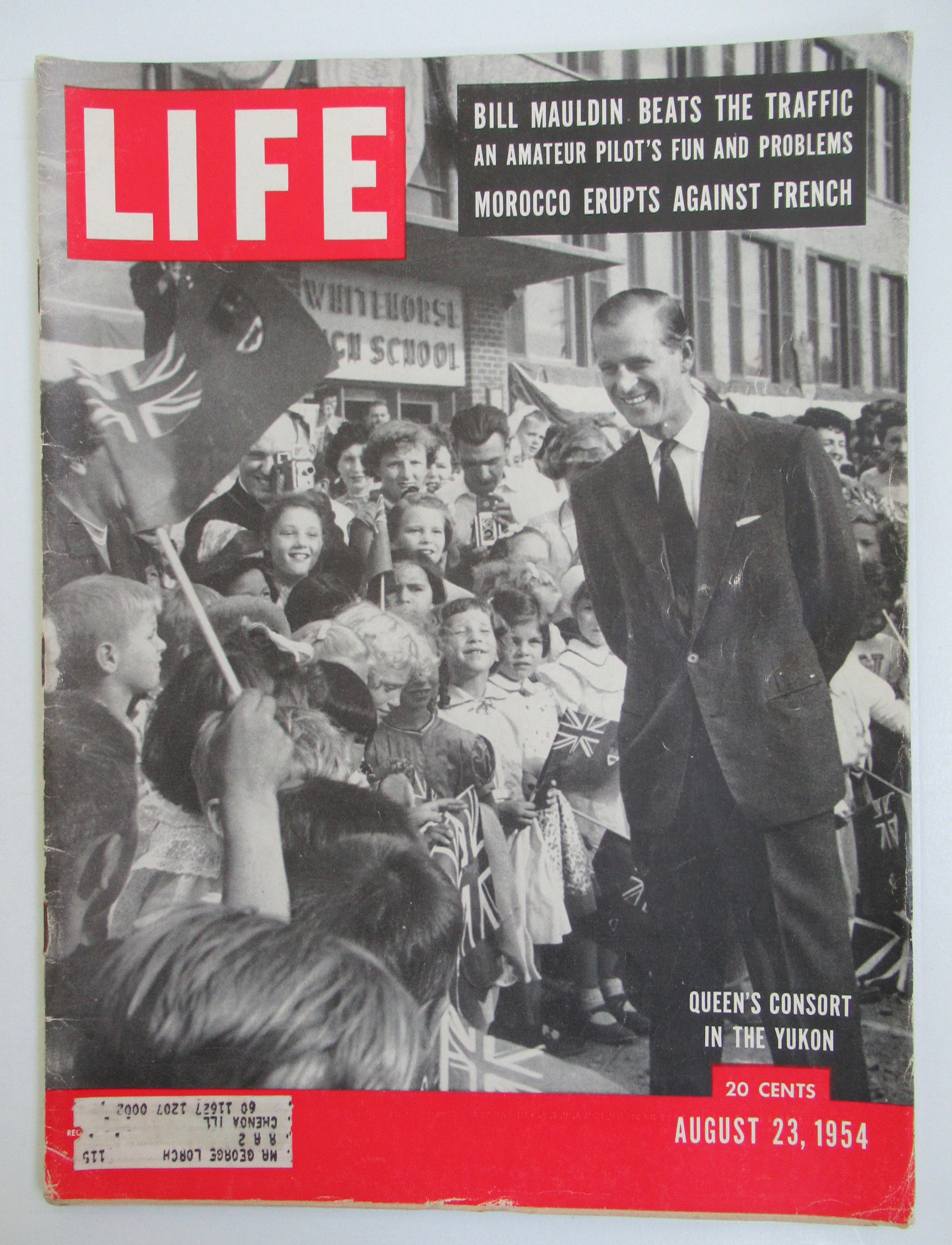 Life Magazine-August 23, 1954-Queen's Consort in Yukon