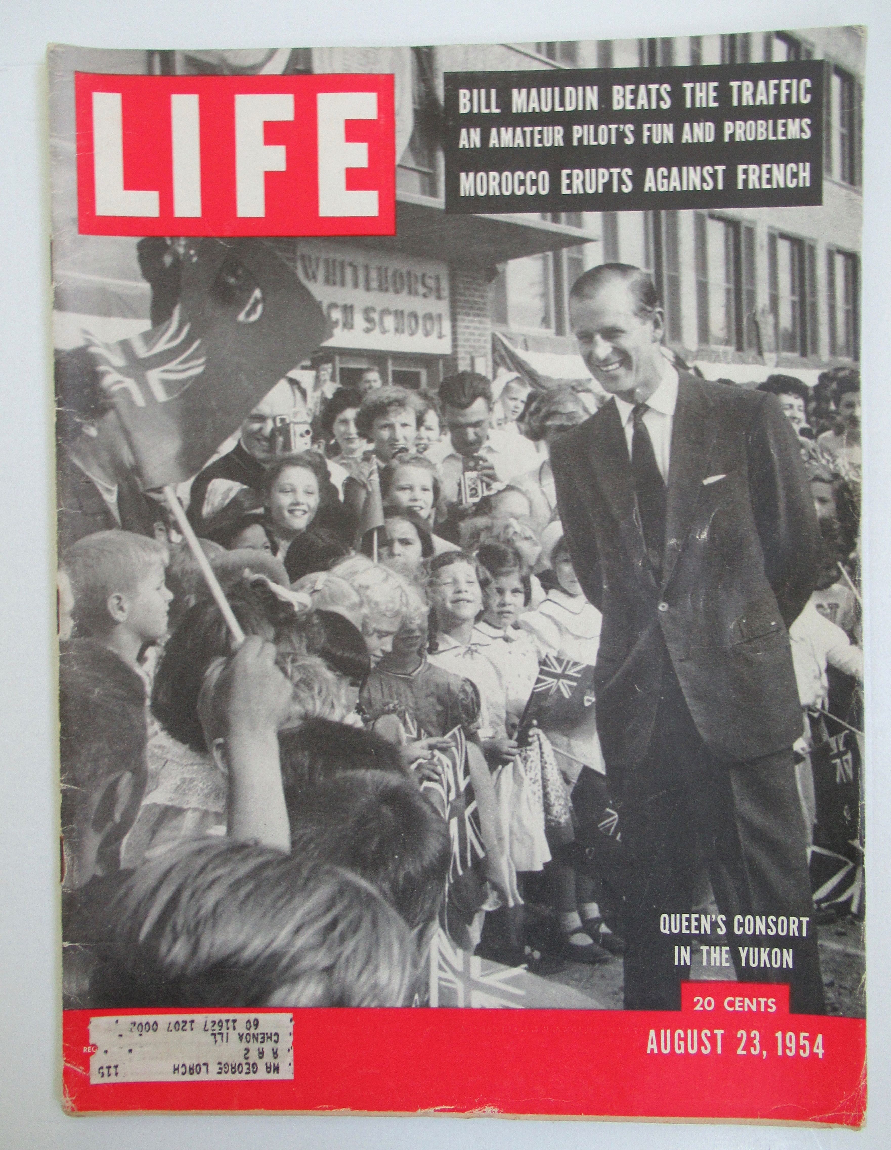 Life Magazine-August 23, 1954-Queen's Consort in Yukon