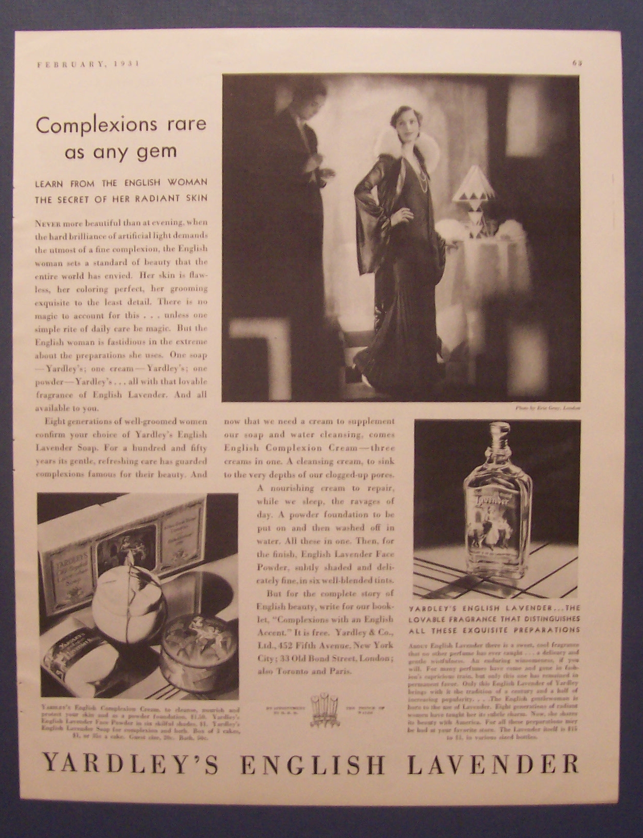 1931  Yardley's  English  Lavender
