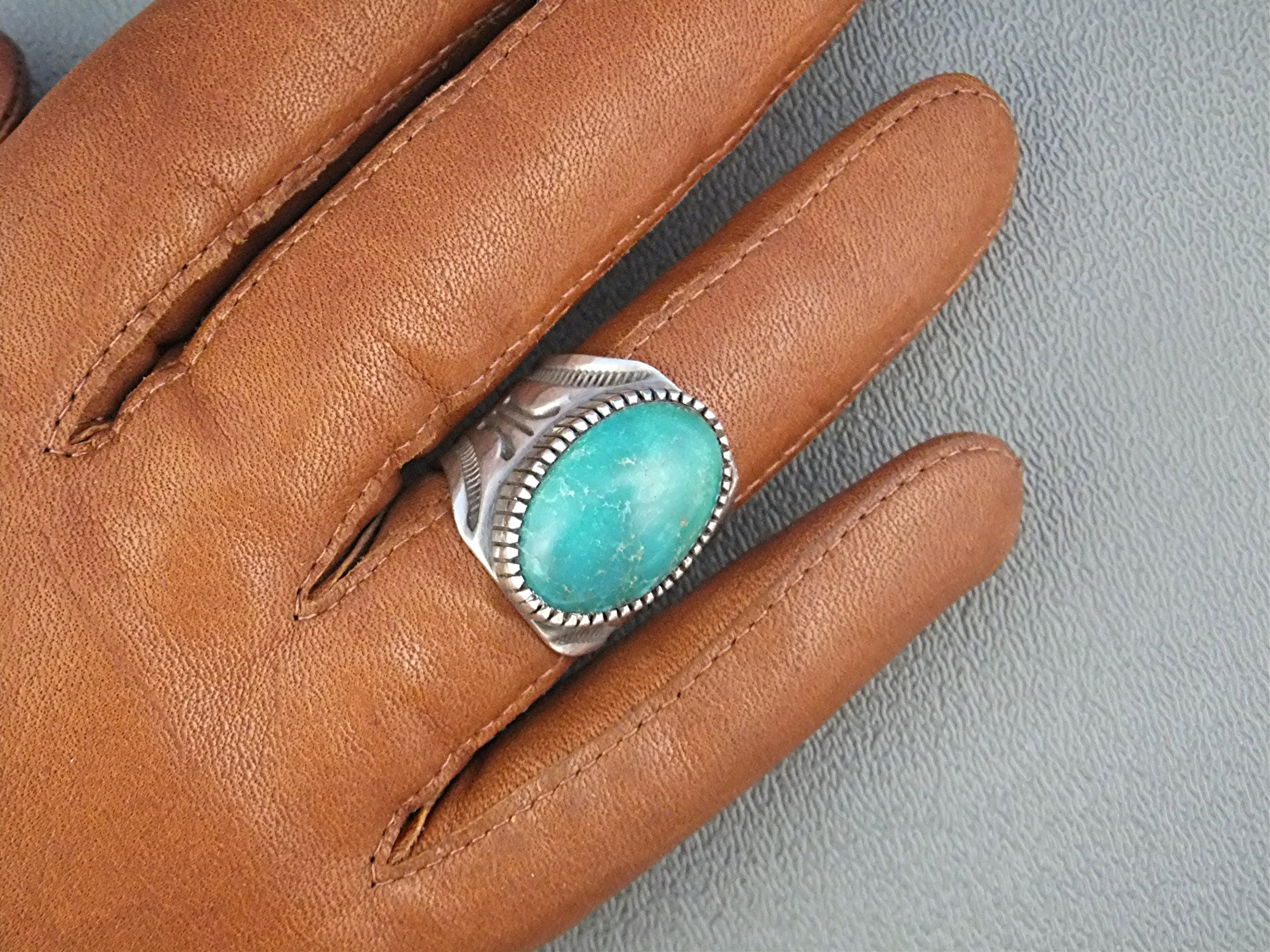 Ring Sterling Silver Turquoise JOE TENORIO