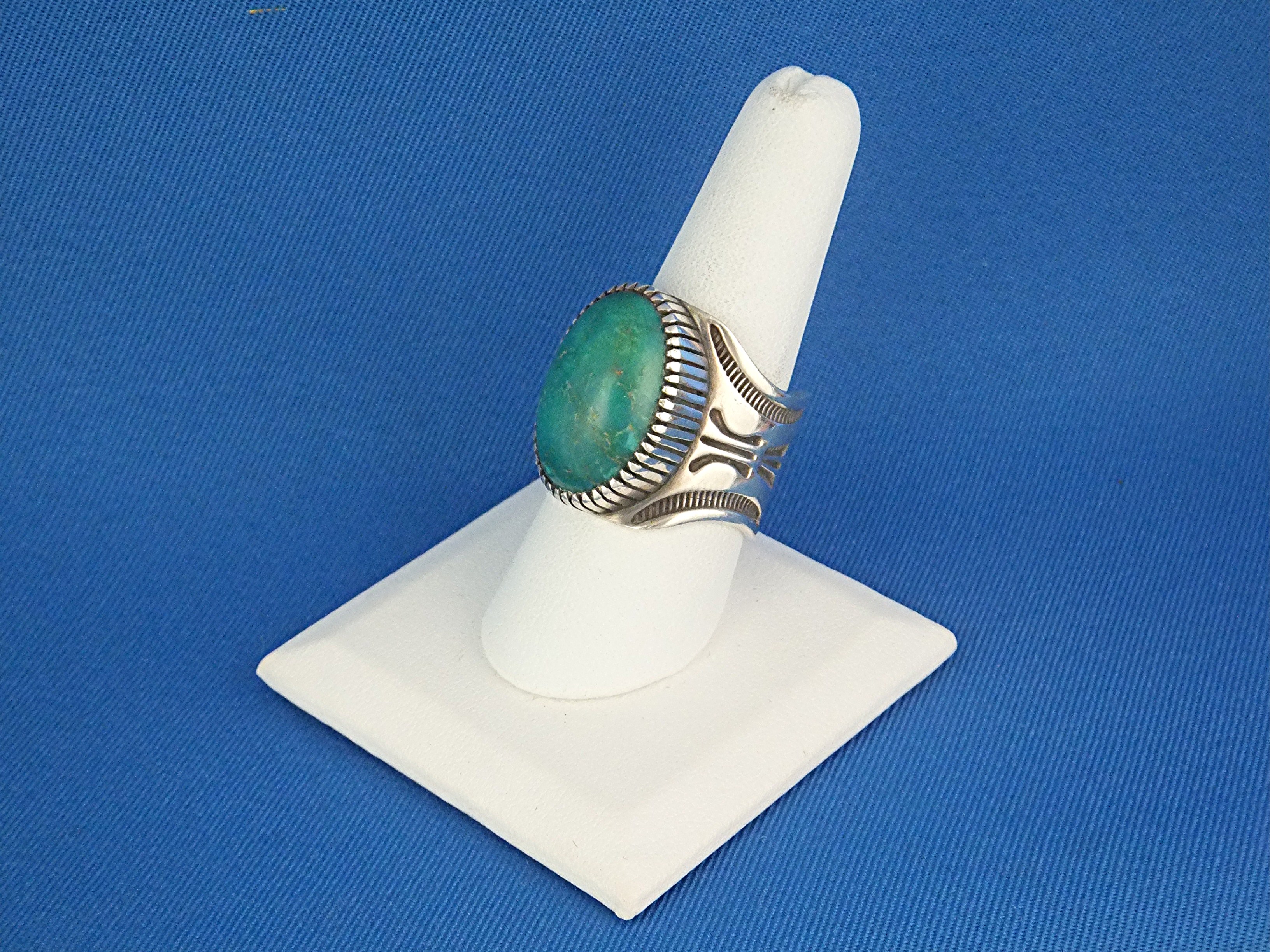 Ring Sterling Silver Turquoise JOE TENORIO