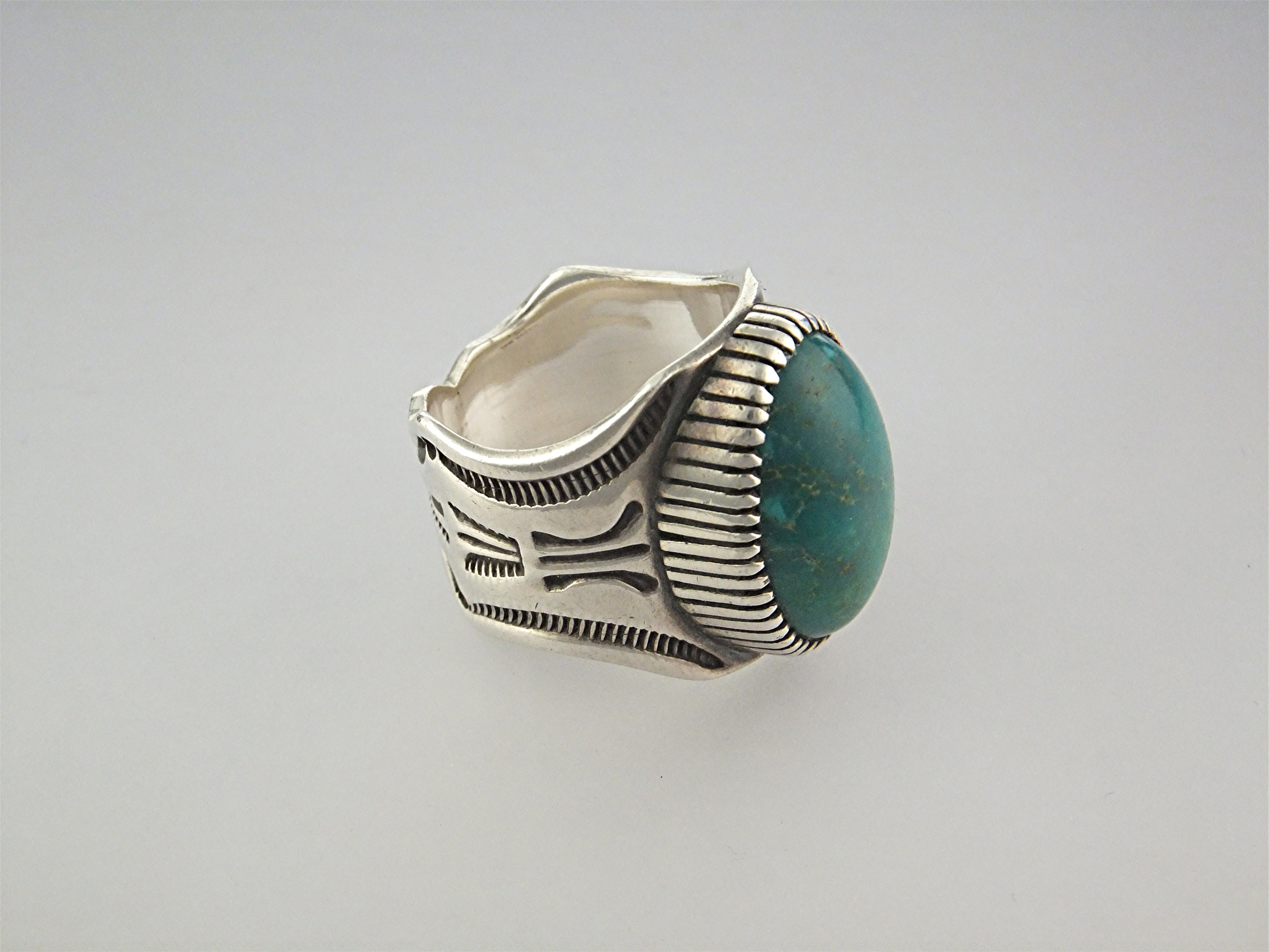 Ring Sterling Silver Turquoise JOE TENORIO