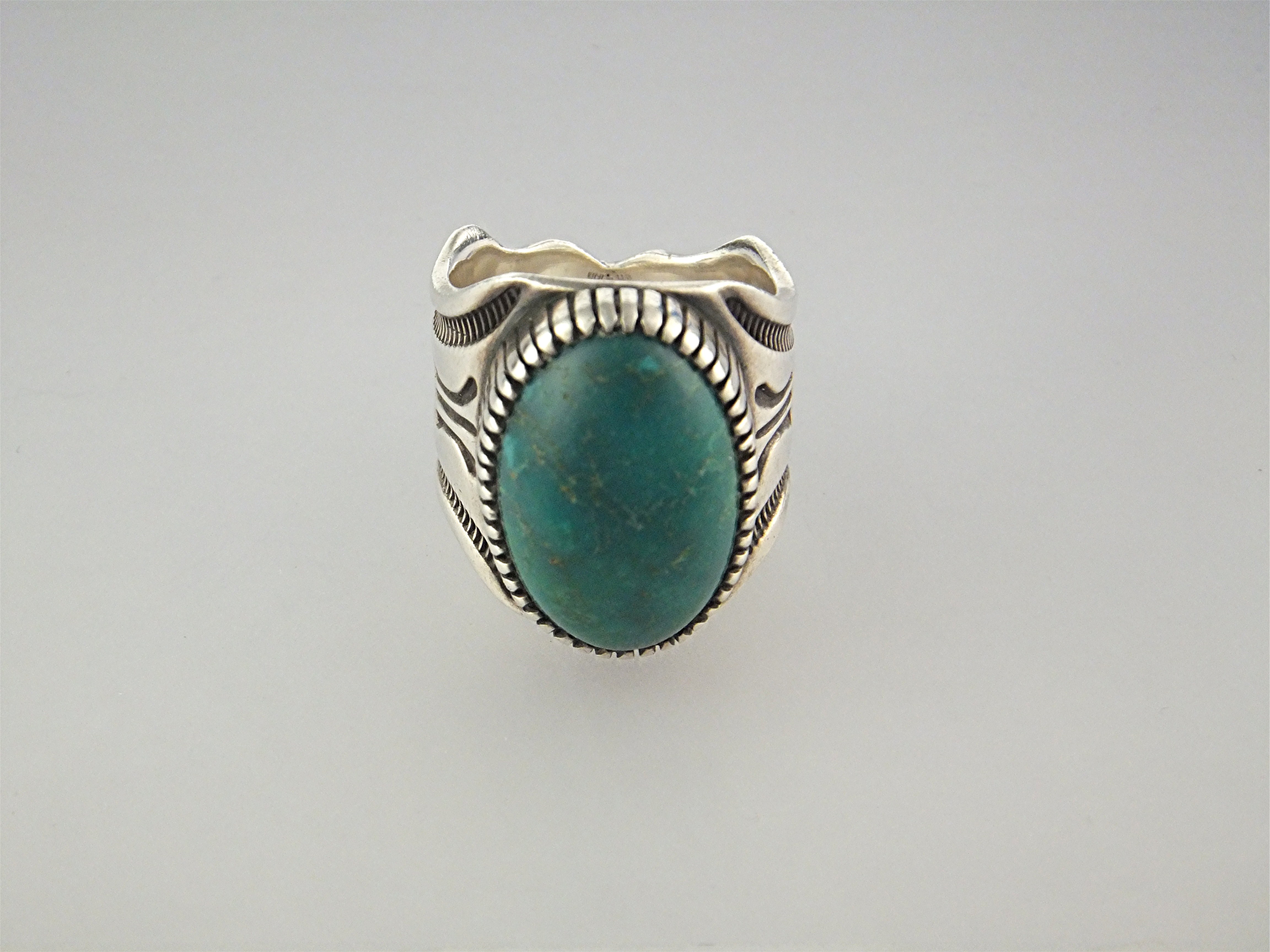Ring Sterling Silver Turquoise JOE TENORIO