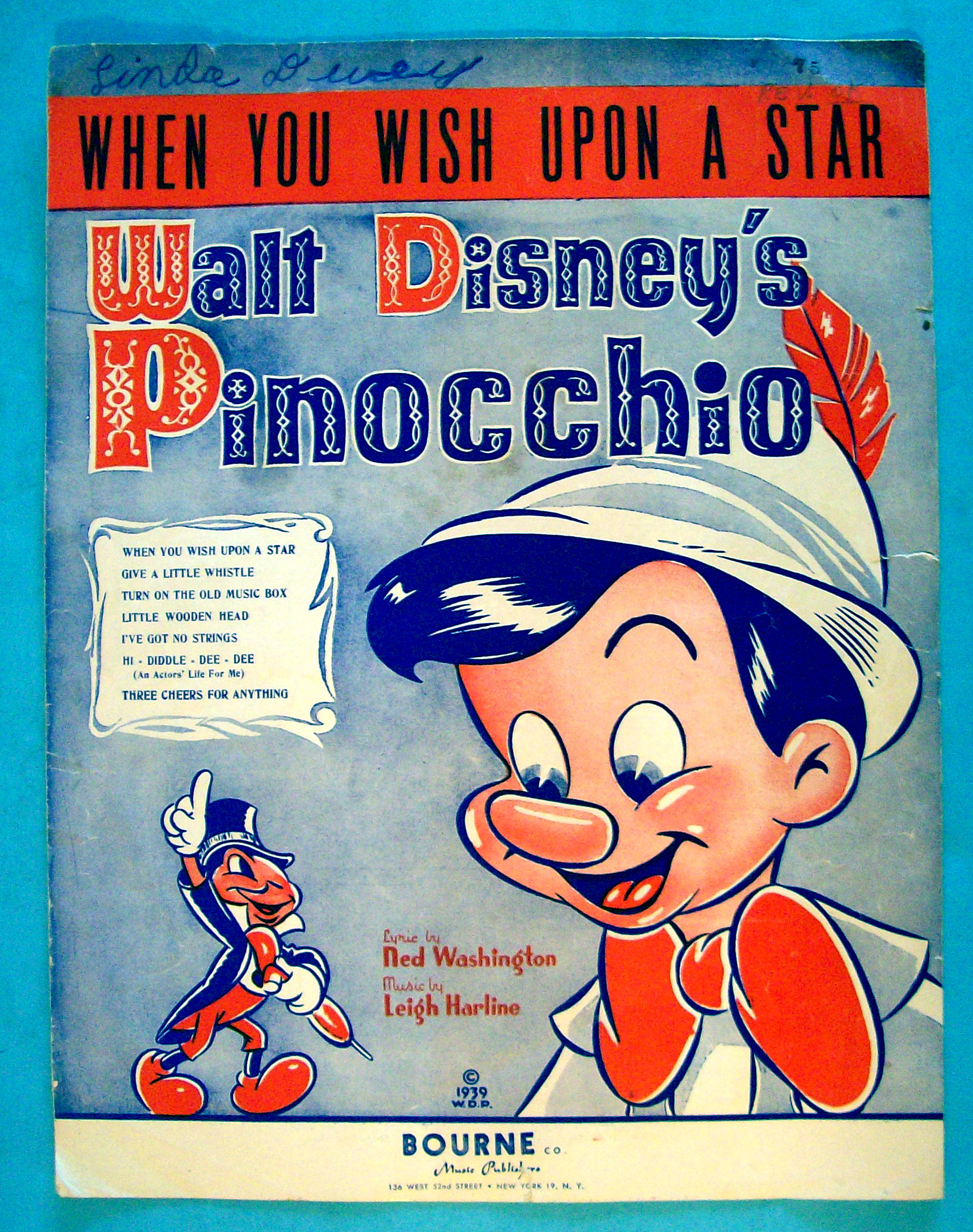 1940 When You Wish Upon A Star (Walt Disney)