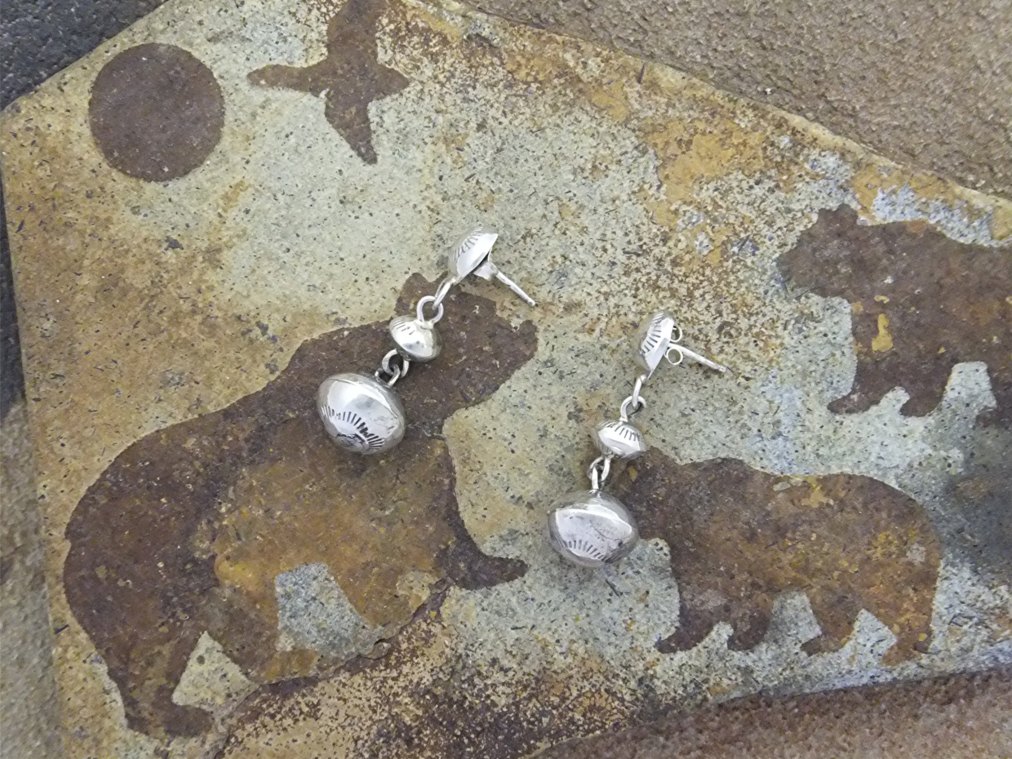 Native American Sterling Silver Post Dangle Navajo USA