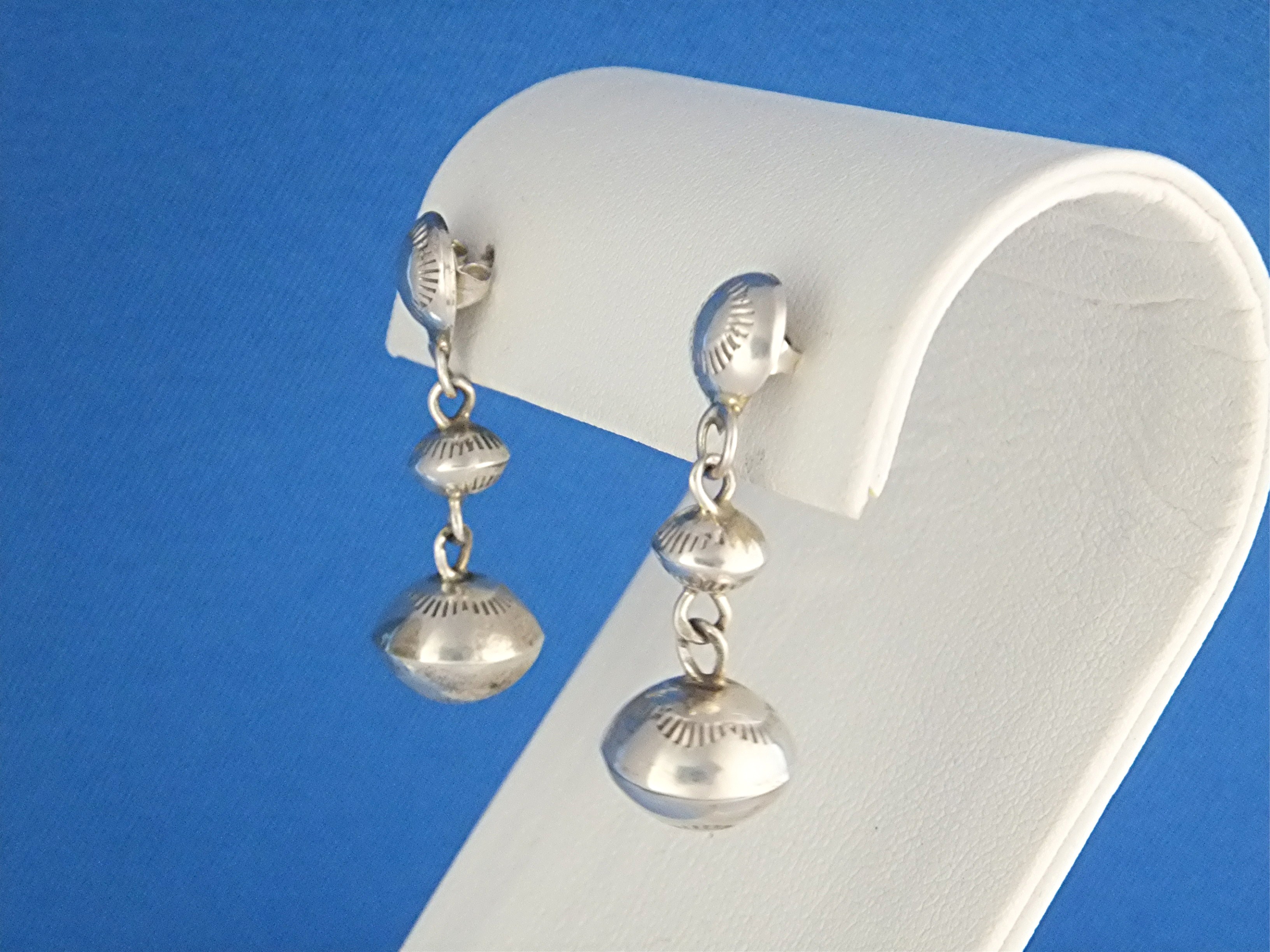 Native American Sterling Silver Post Dangle Navajo USA