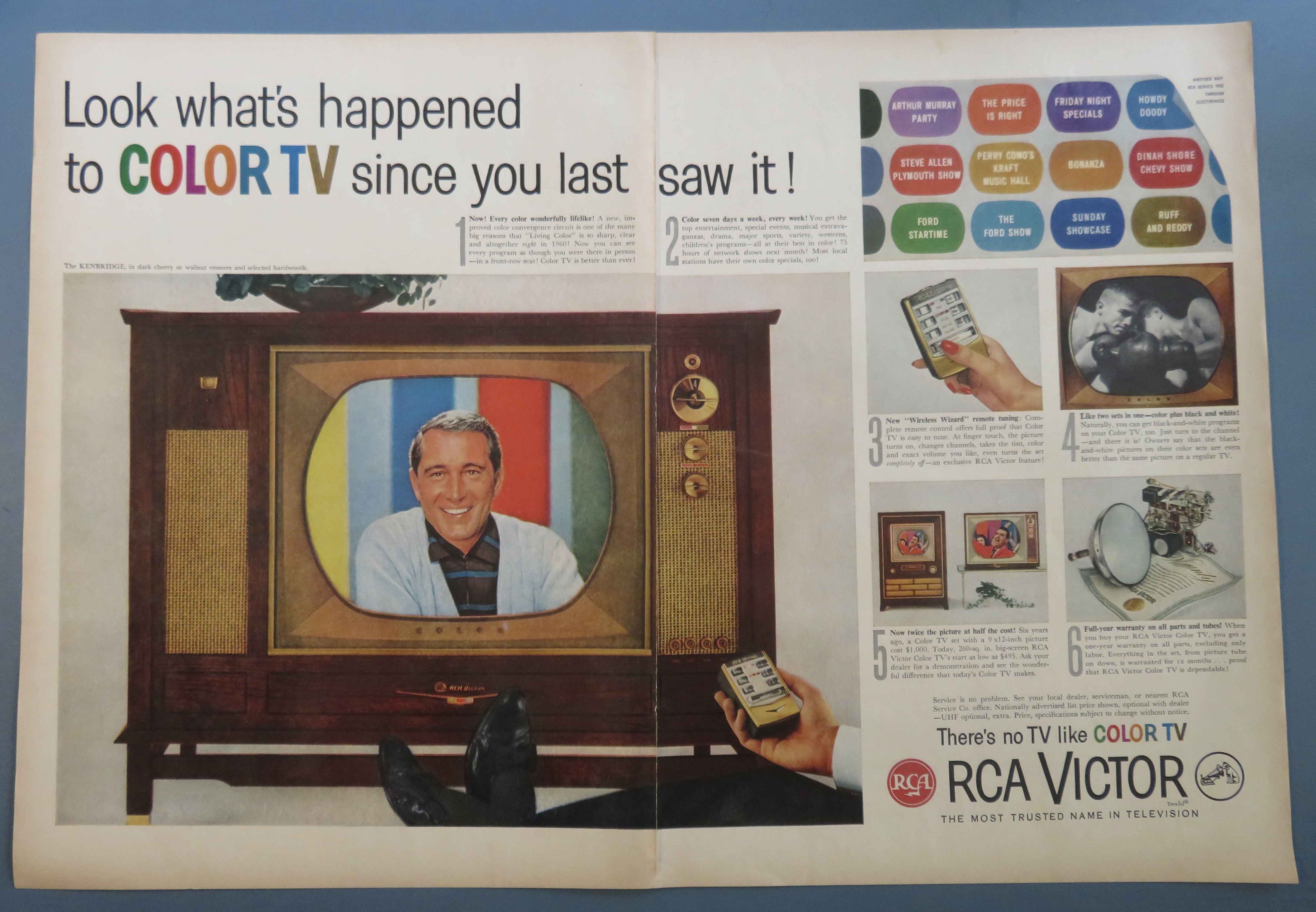 1960 RCA Victor with Perry Como on Color TV | TIAS — The Internet ...